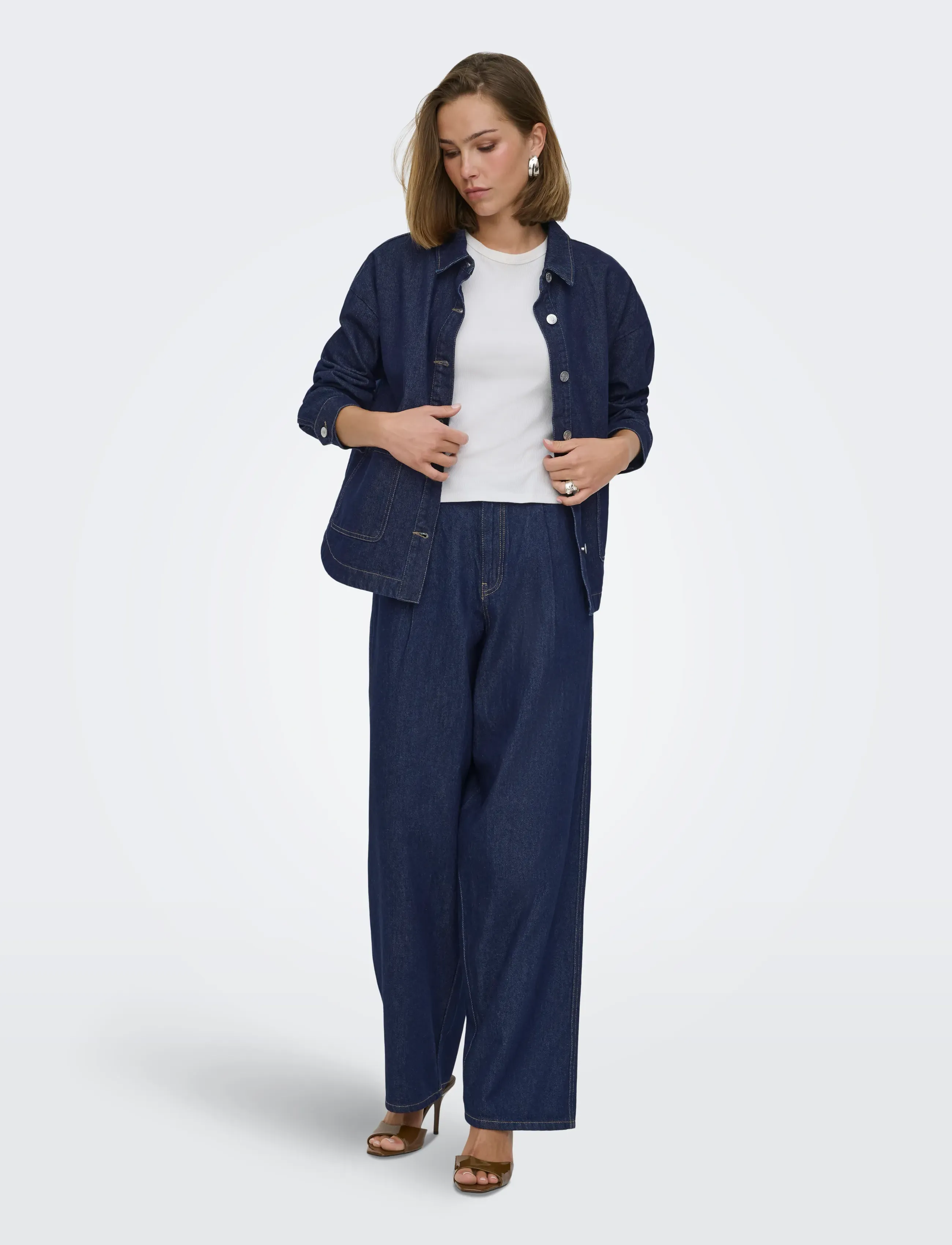 ONLY - ONLLARA LS DNM SHACKET GUA NOOS - jeansjacken - dark blue denim - 4