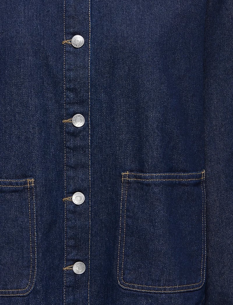 ONLY - ONLLARA LS DNM SHACKET GUA NOOS - forårsjakker - dark blue denim - 5