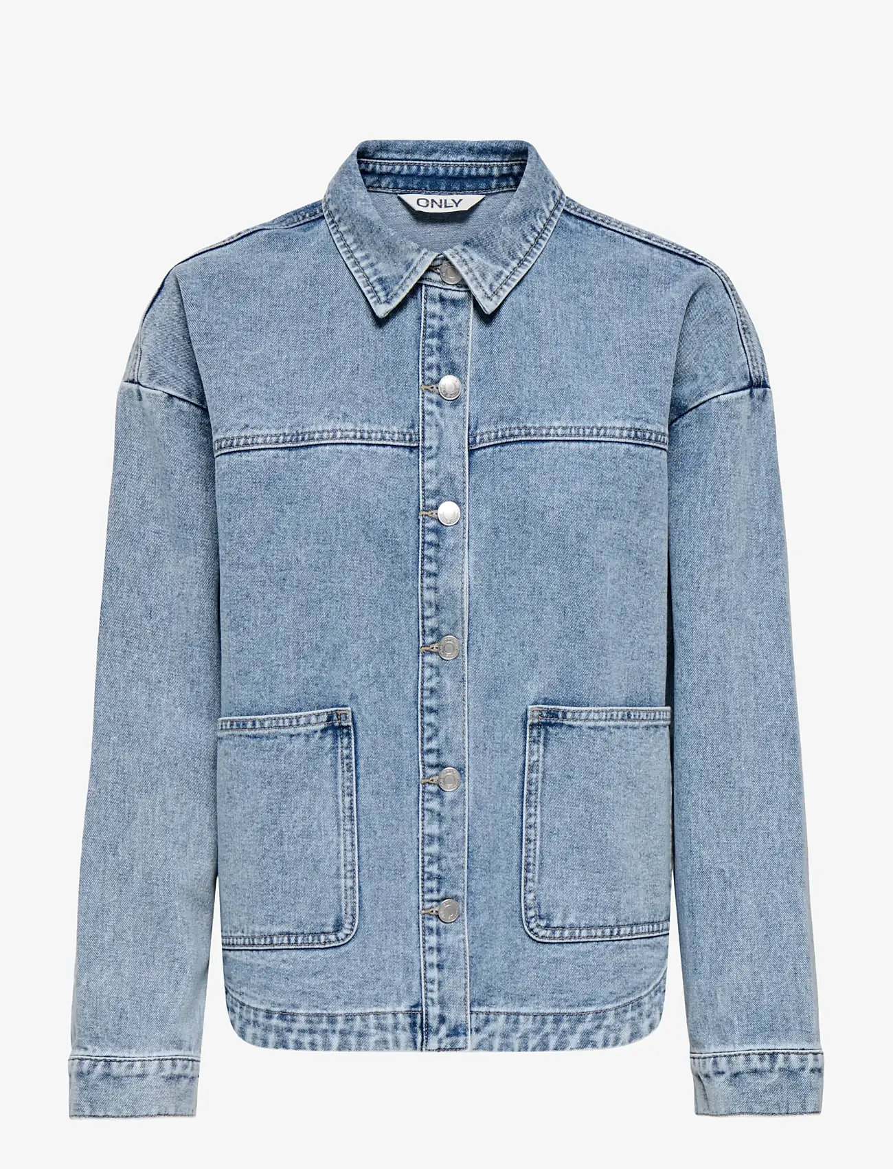 ONLY - ONLLARA LS DNM SHACKET GUA NOOS - frühlingsjacken - light blue denim - 1