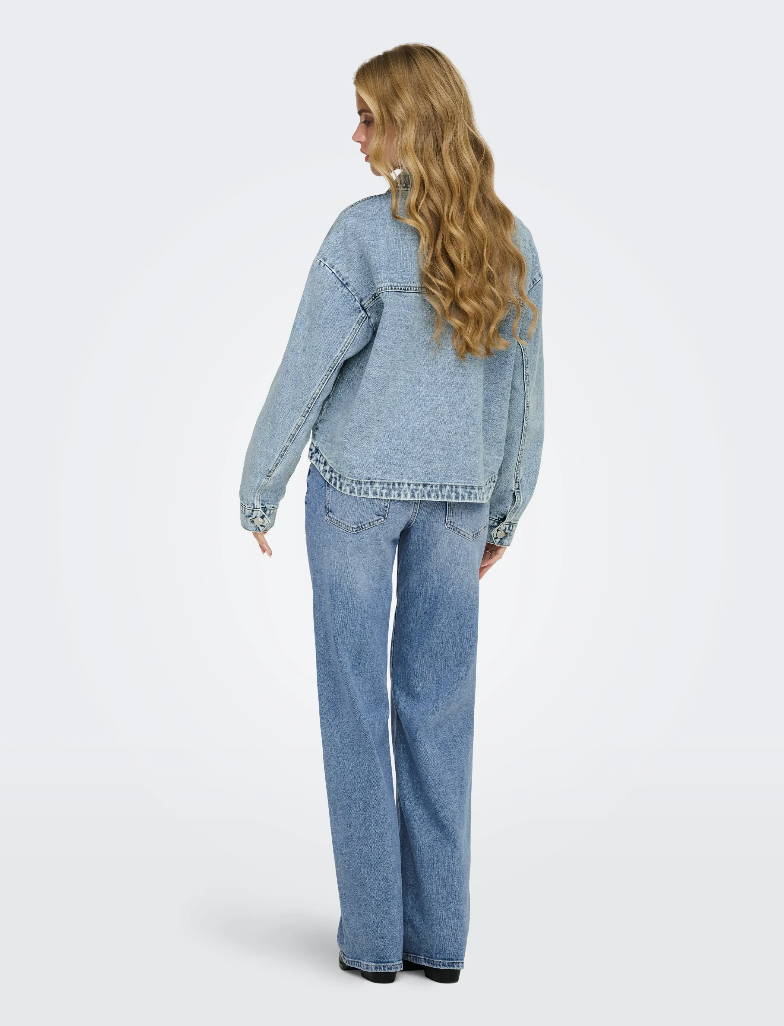 ONLY - ONLLARA LS DNM SHACKET GUA NOOS - kevadjoped - light blue denim - 3