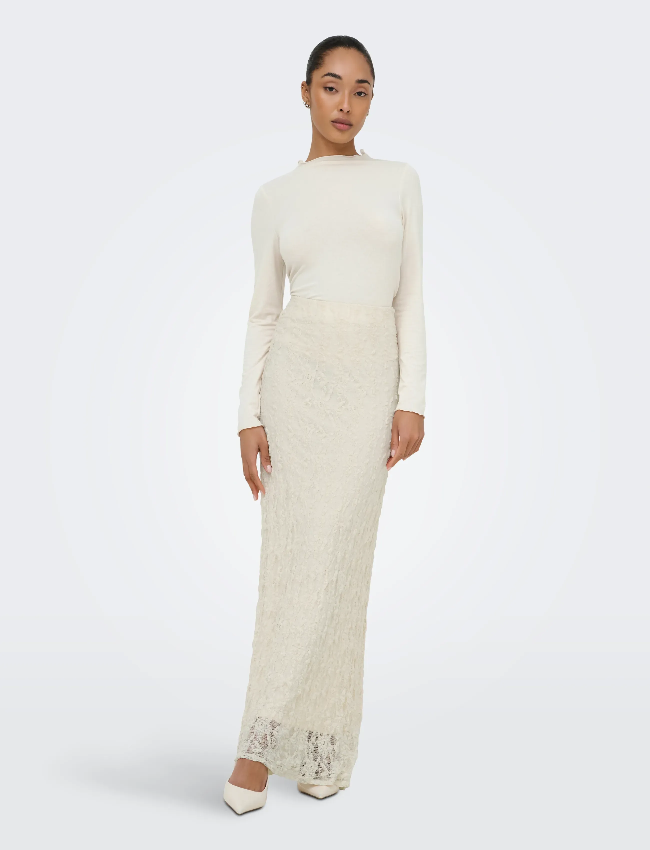 ONLY - ONLALBINA LONG SKIRT JRS - maxi röcke - birch - 4