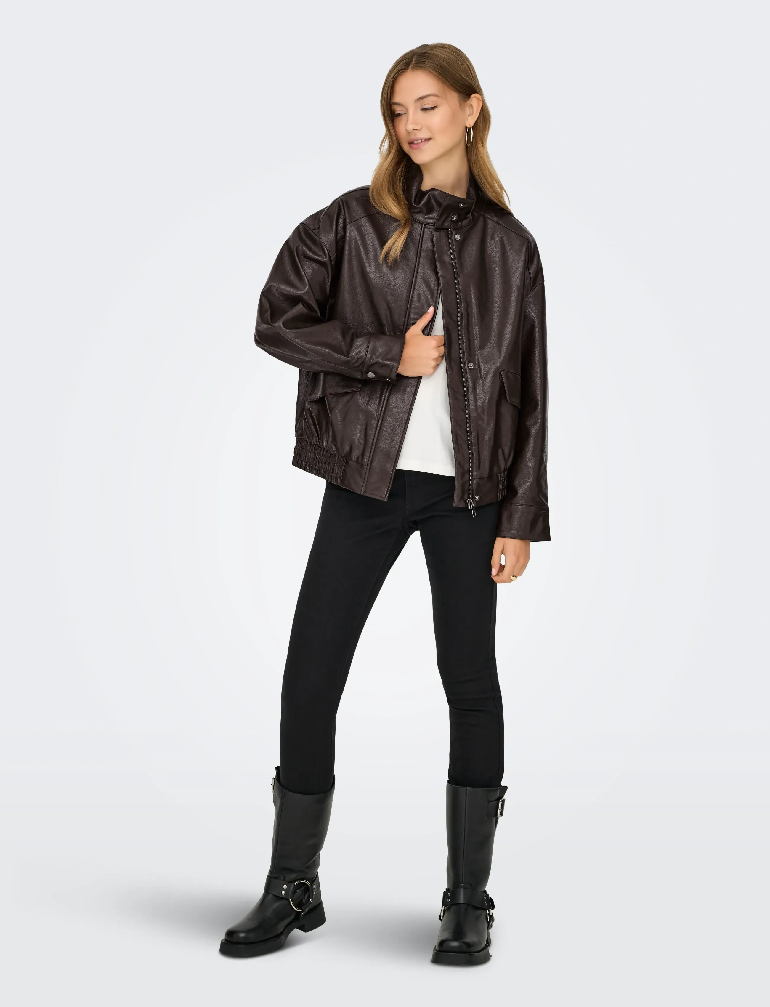 Onljulia Faux Leather Ovz. Bomber Otw 3