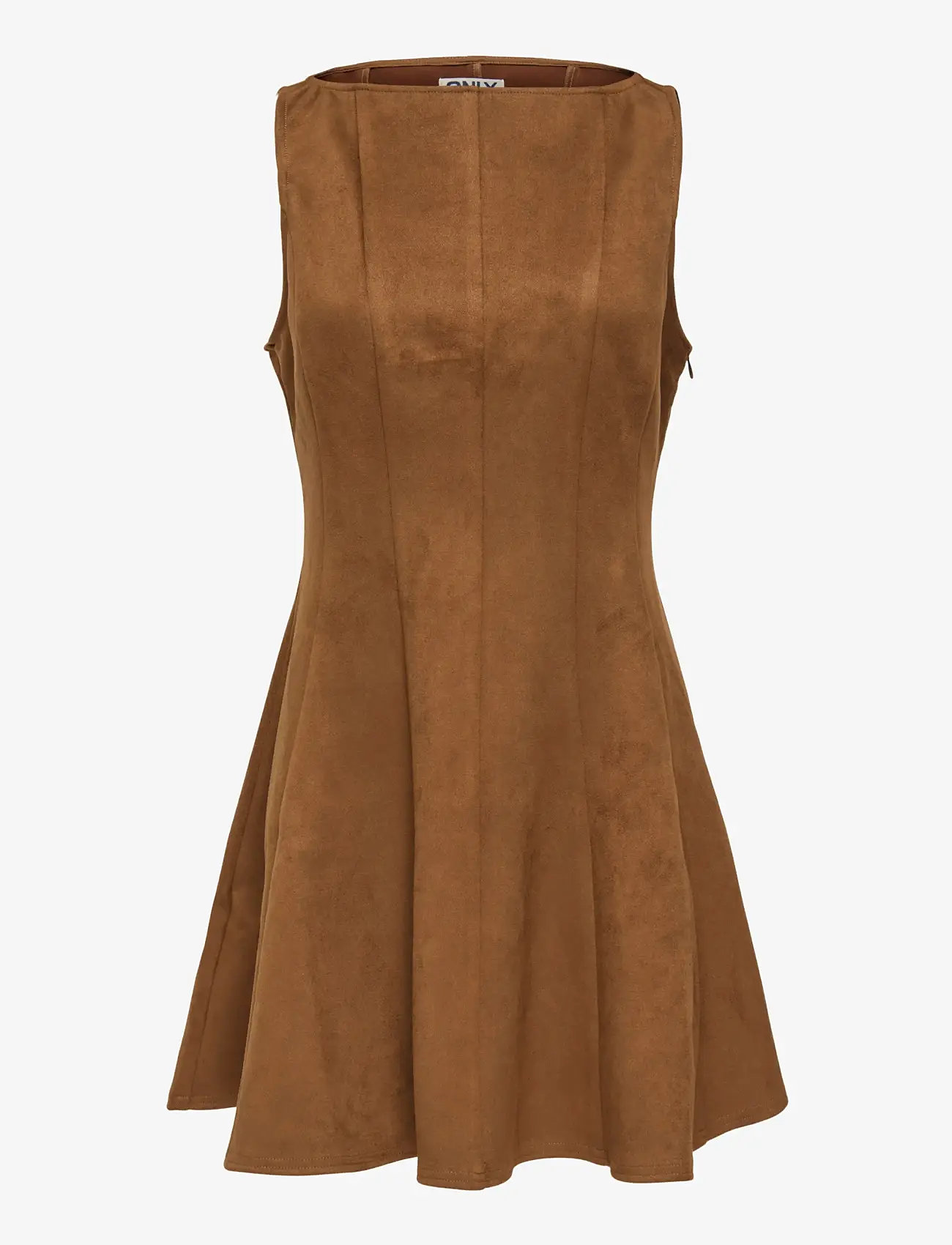ONLY - ONLYLVA LIFE FAUX SU PEPLUM DRESS PNT OX - festkjoler - toffee - 0