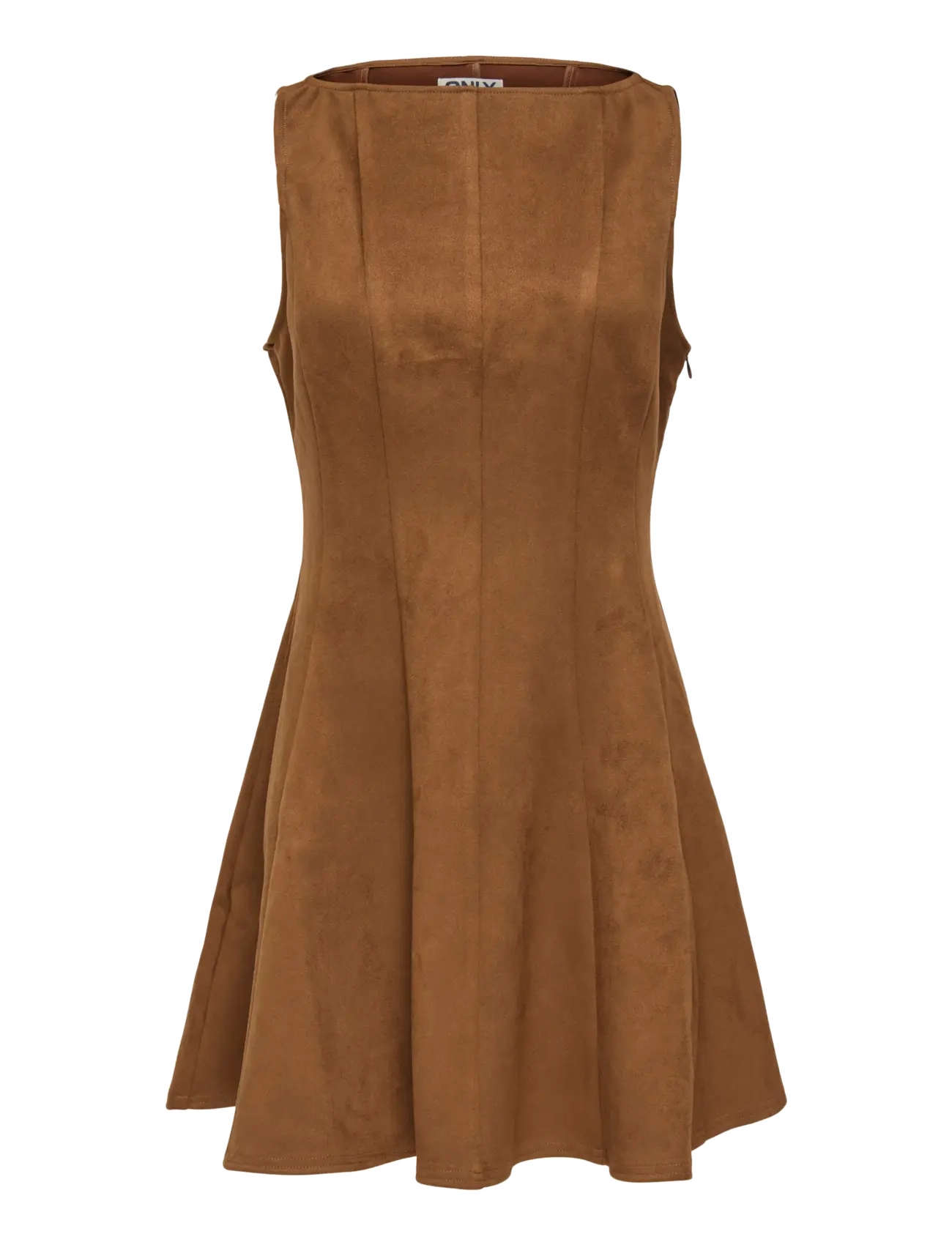 ONLY ONLYLVA LIFE FAUX SU PEPLUM DRESS PNT OX - Festkjoler - TOFFEE / beige