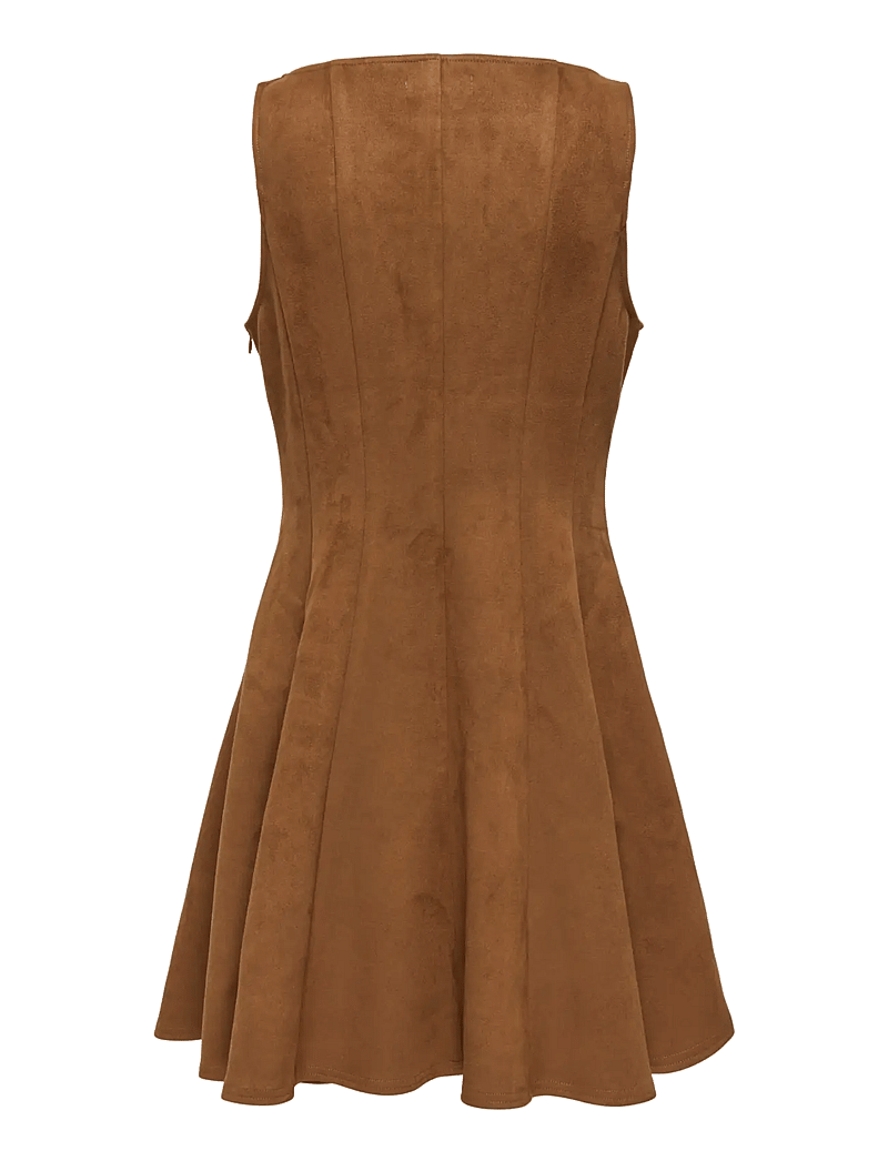 ONLY - ONLYLVA LIFE FAUX SU PEPLUM DRESS PNT OX - festkjoler - toffee - 1