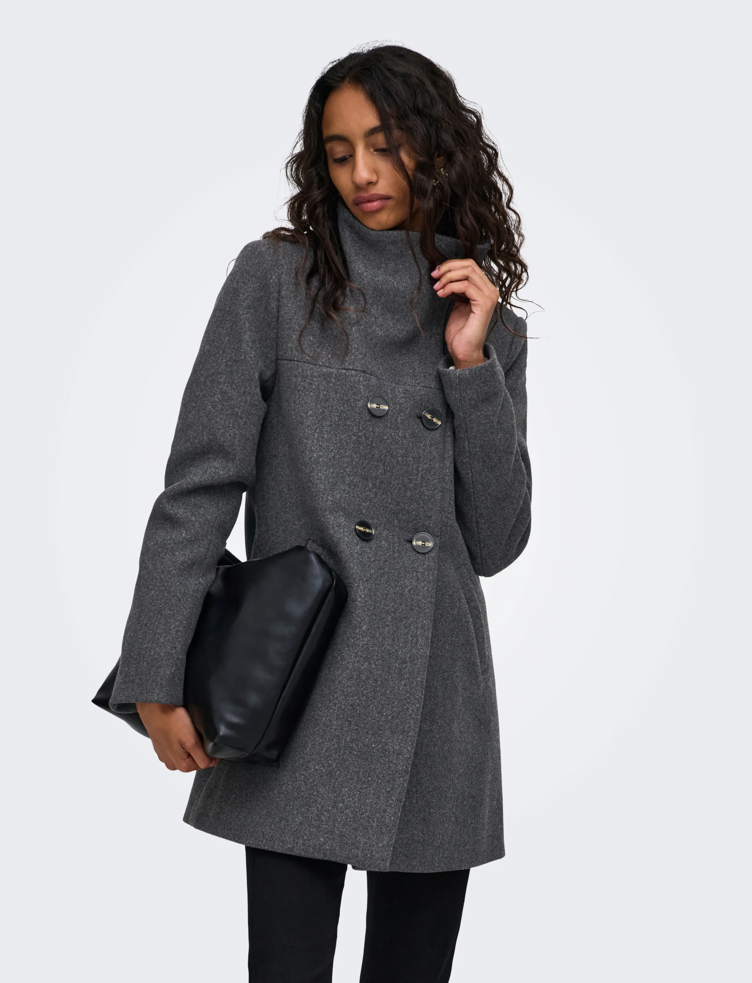 ONLY ONLBLAKE SOPHIA COAT OTW NOOS - Clothing - DARK GREY MELANGE / grey