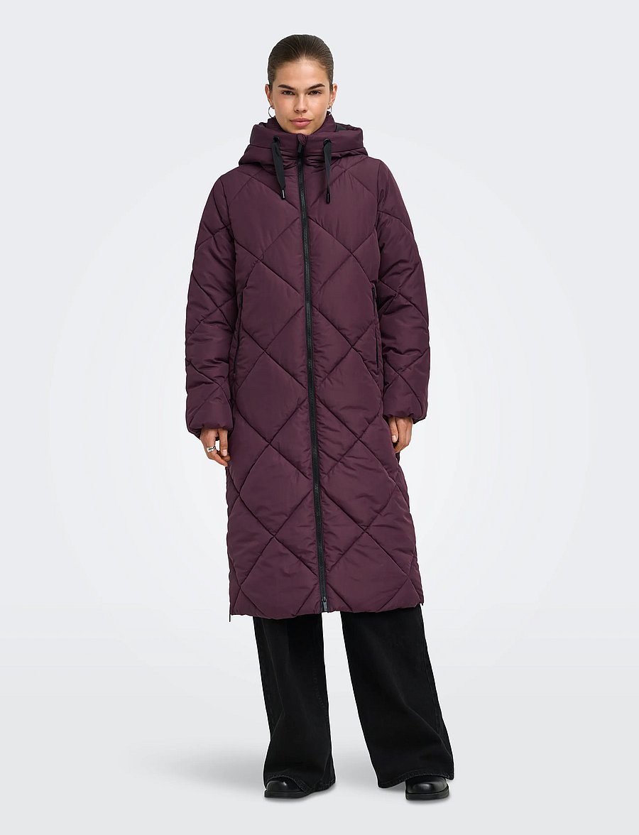 ONLY - ONLMAGGI LONG HOOD PUFFER CC OTW - winter jacket - fudge - 4