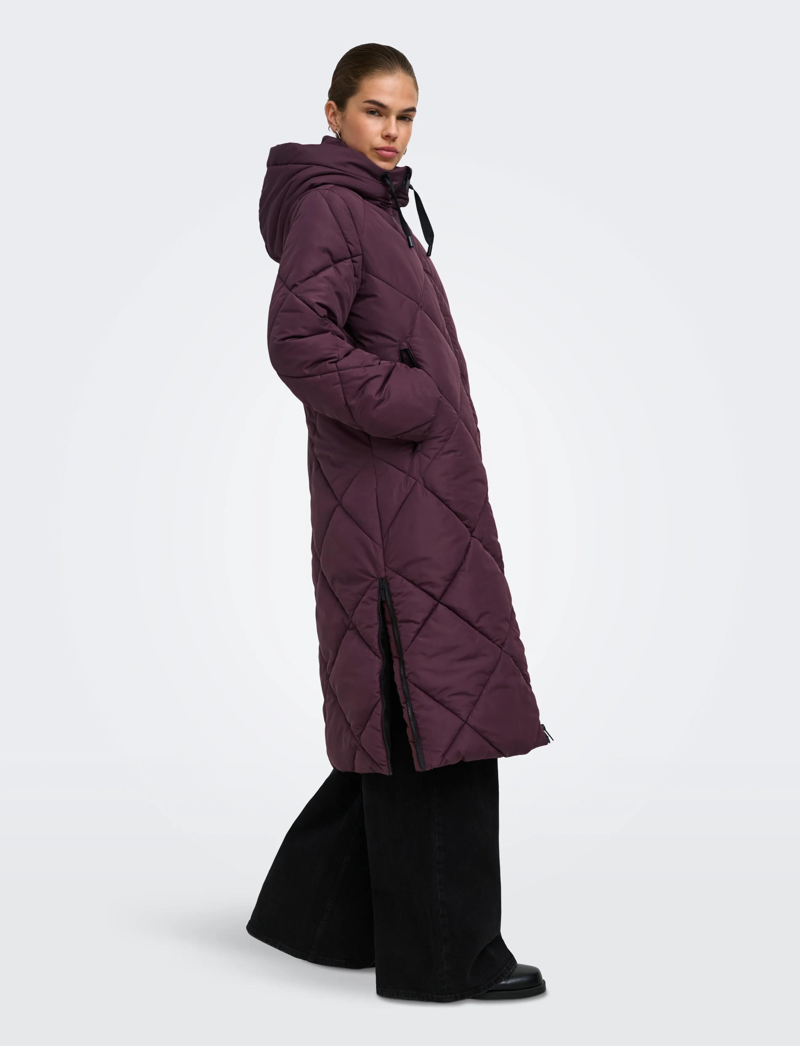 ONLY - ONLMAGGI LONG HOOD PUFFER CC OTW - winter jacket - fudge - 5