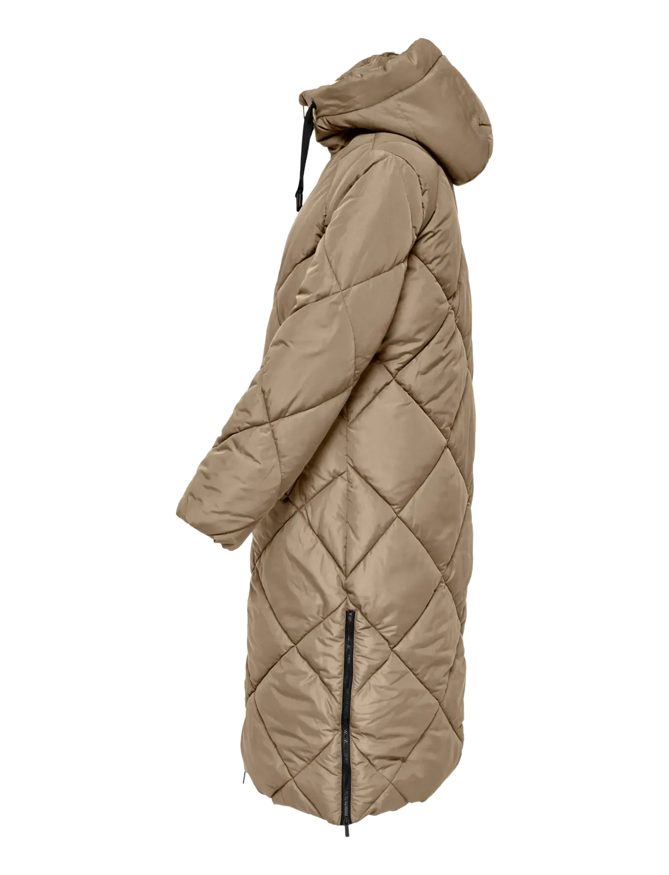 ONLY - ONLMAGGI LONG HOOD PUFFER CC OTW - quilted jackets - silver mink - 2