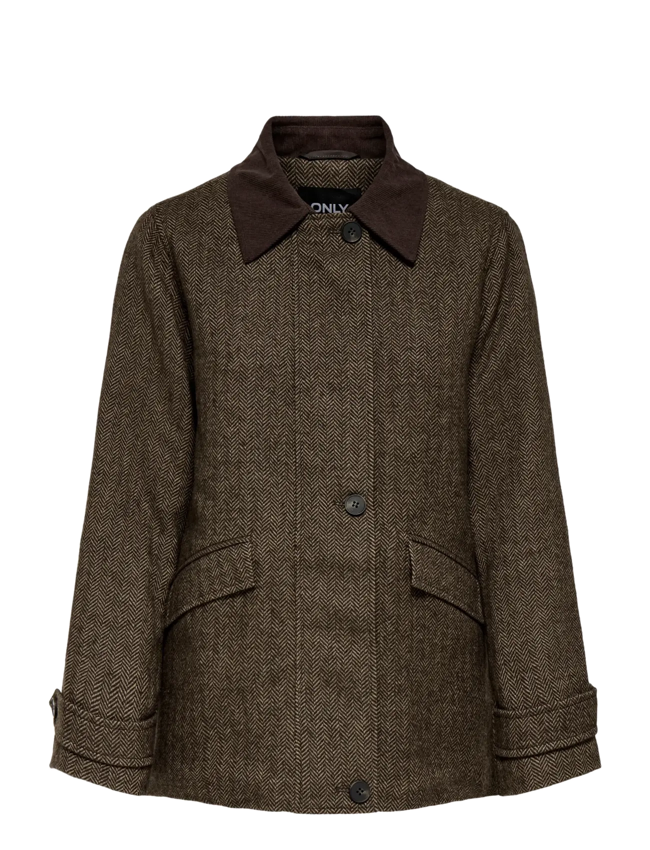 ONLY - ONLBEAU CORD JACKET CC OTW - hot fudge - 1