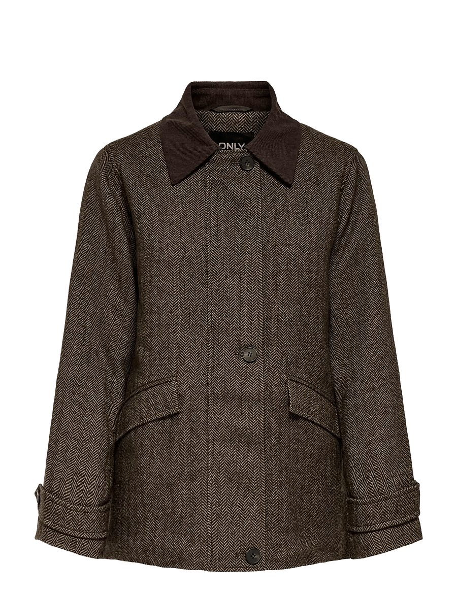 ONLY - ONLBEAU CORD JACKET CC OTW - hot fudge - 1