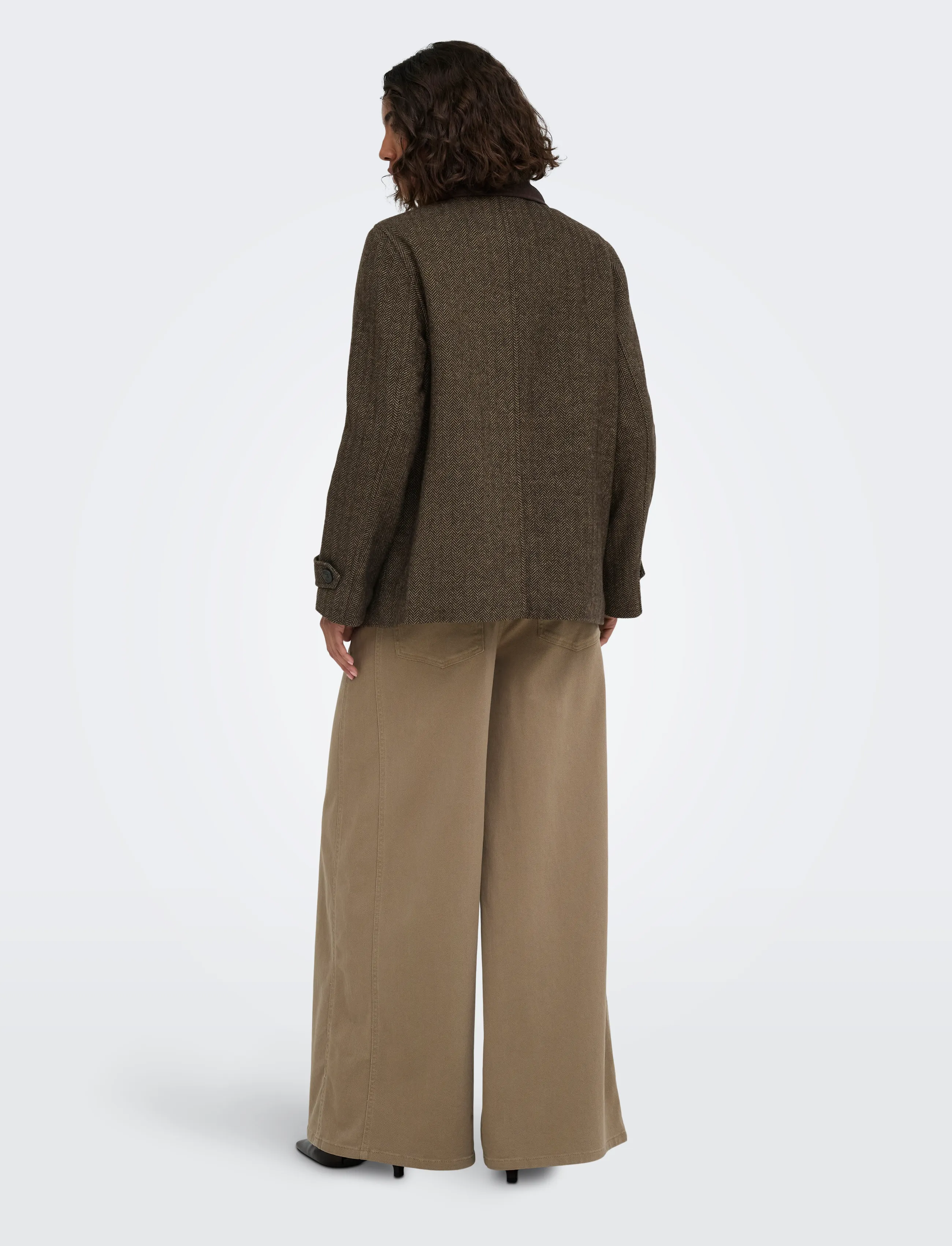ONLY - ONLBEAU CORD JACKET CC OTW - hot fudge - 3