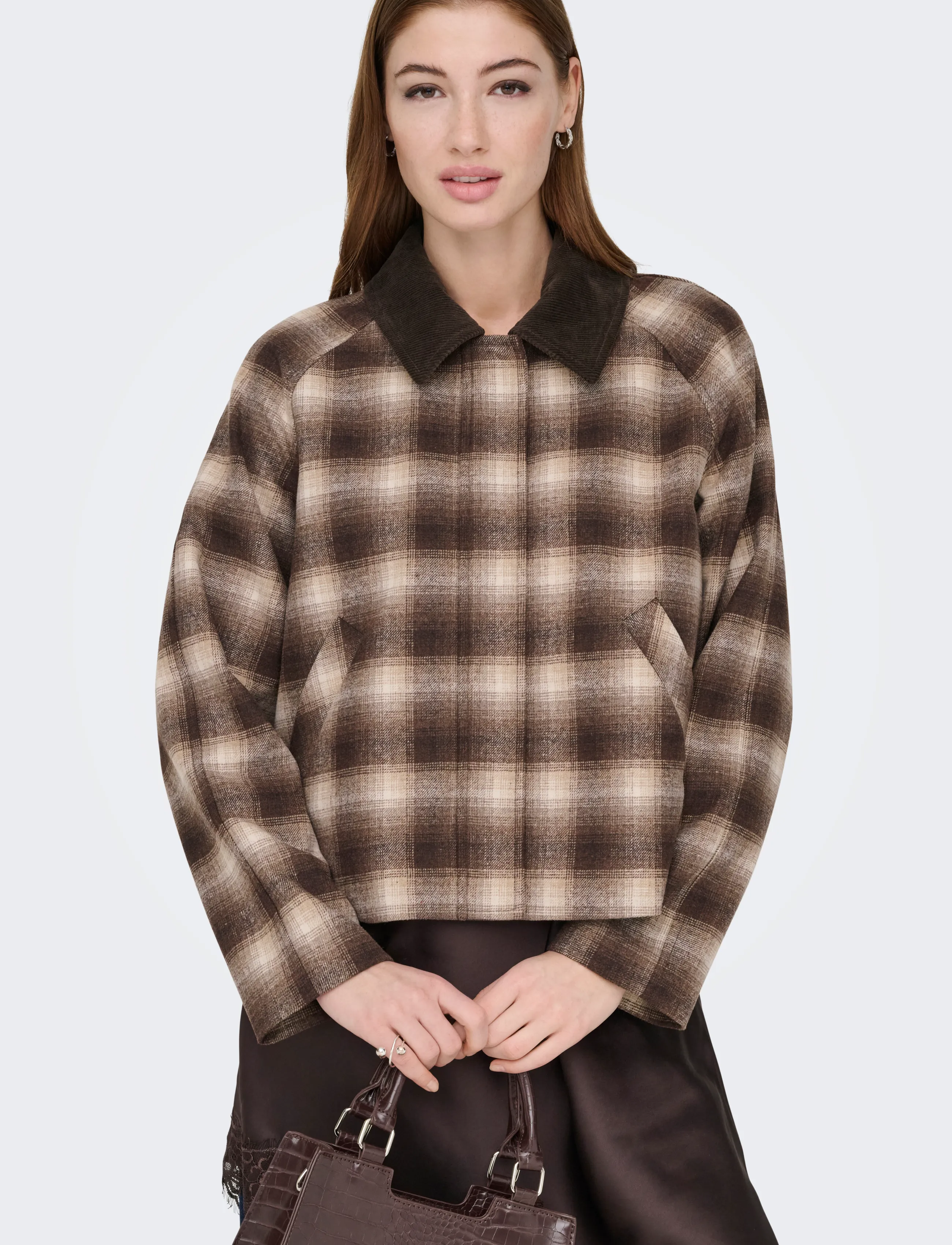 Onlkine Checked Cord Jacket Cc Otw 6