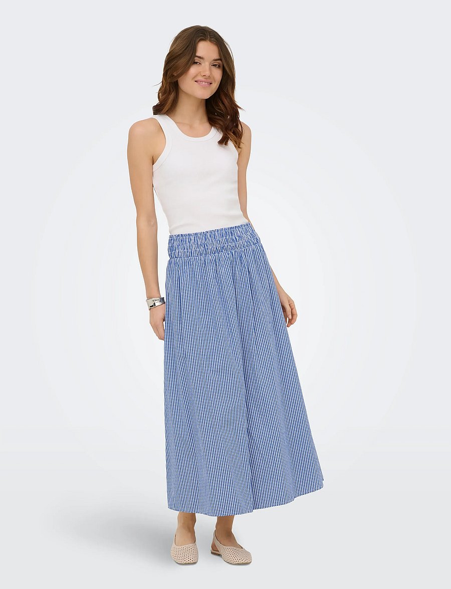 ONLY - ONLTAMARI SMOCK LONG SKIRT CS WVN - maxikjolar - blue bonnet - 4