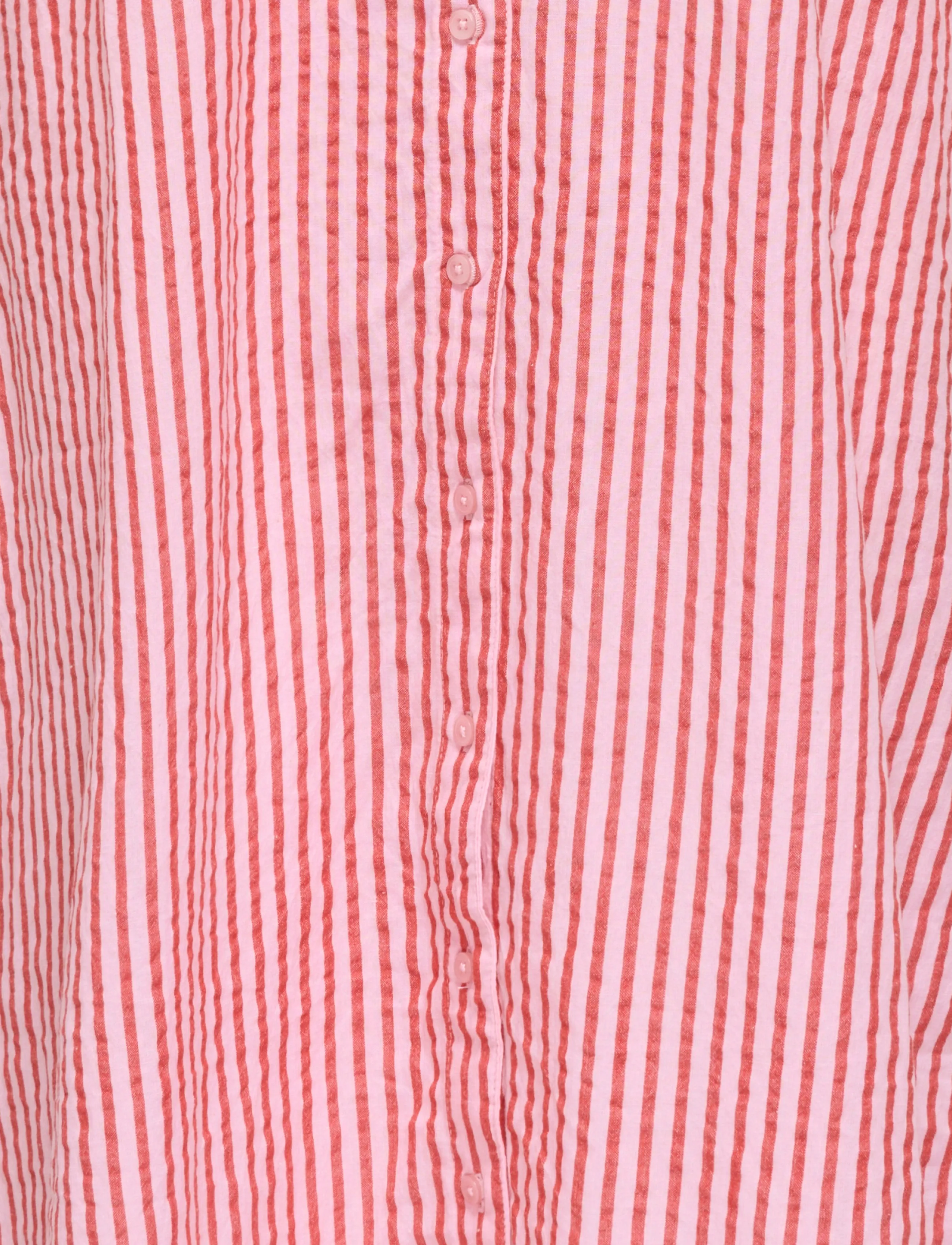 ONLY - ONLROLLY L/S MIDI STRIPE DRESS CS WVN - midikleider - high risk red - 2
