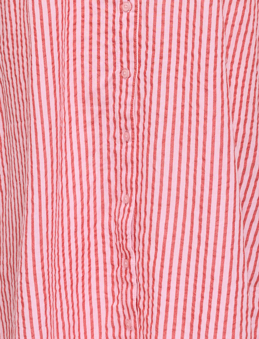 ONLY - ONLROLLY L/S MIDI STRIPE DRESS CS WVN - midikleider - high risk red - 2