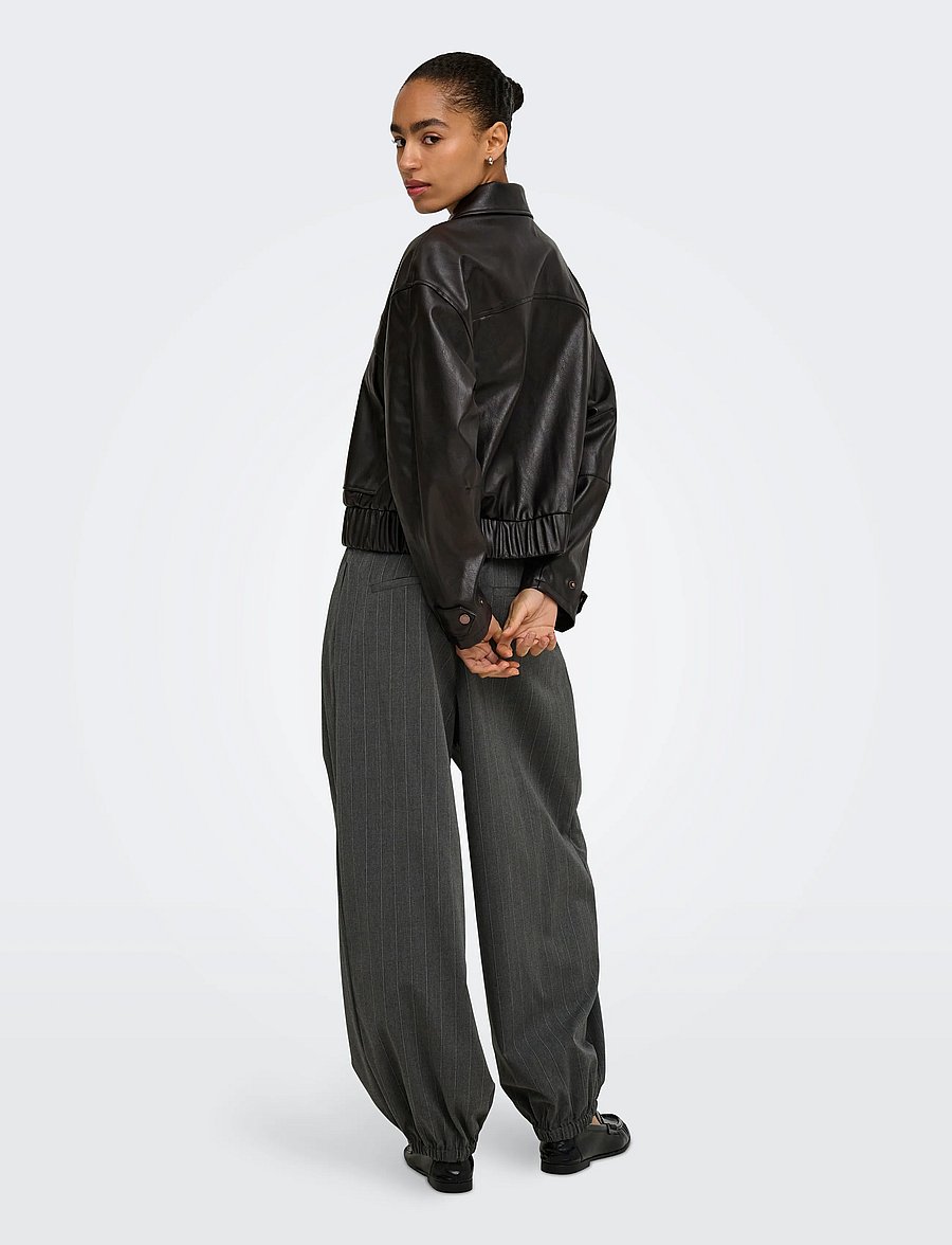 ONLY - ONLMELLE FAUX LEATHER JACKET OTW - chocolate torte - 3
