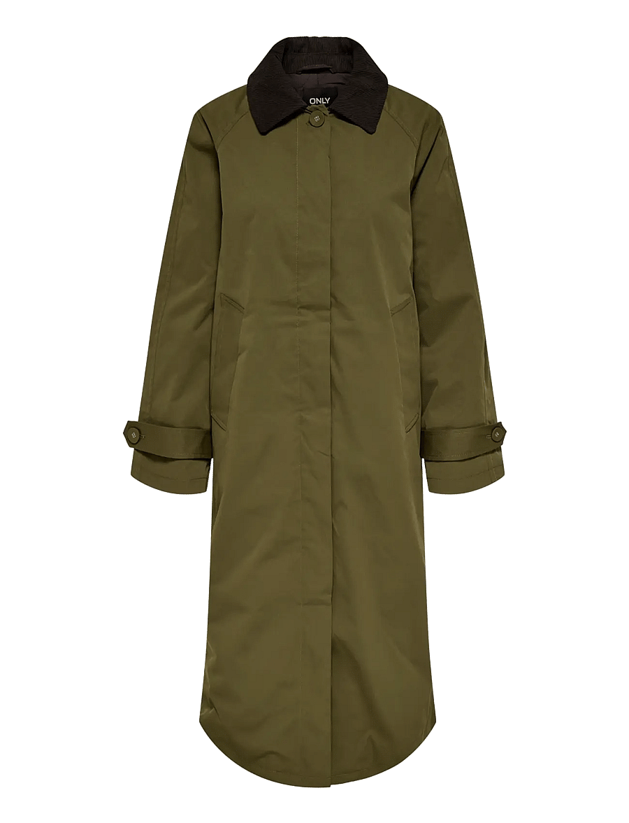 ONLY - ONLORCHID CORD MIX COAT OTW - tunna kappor - dark olive - 1