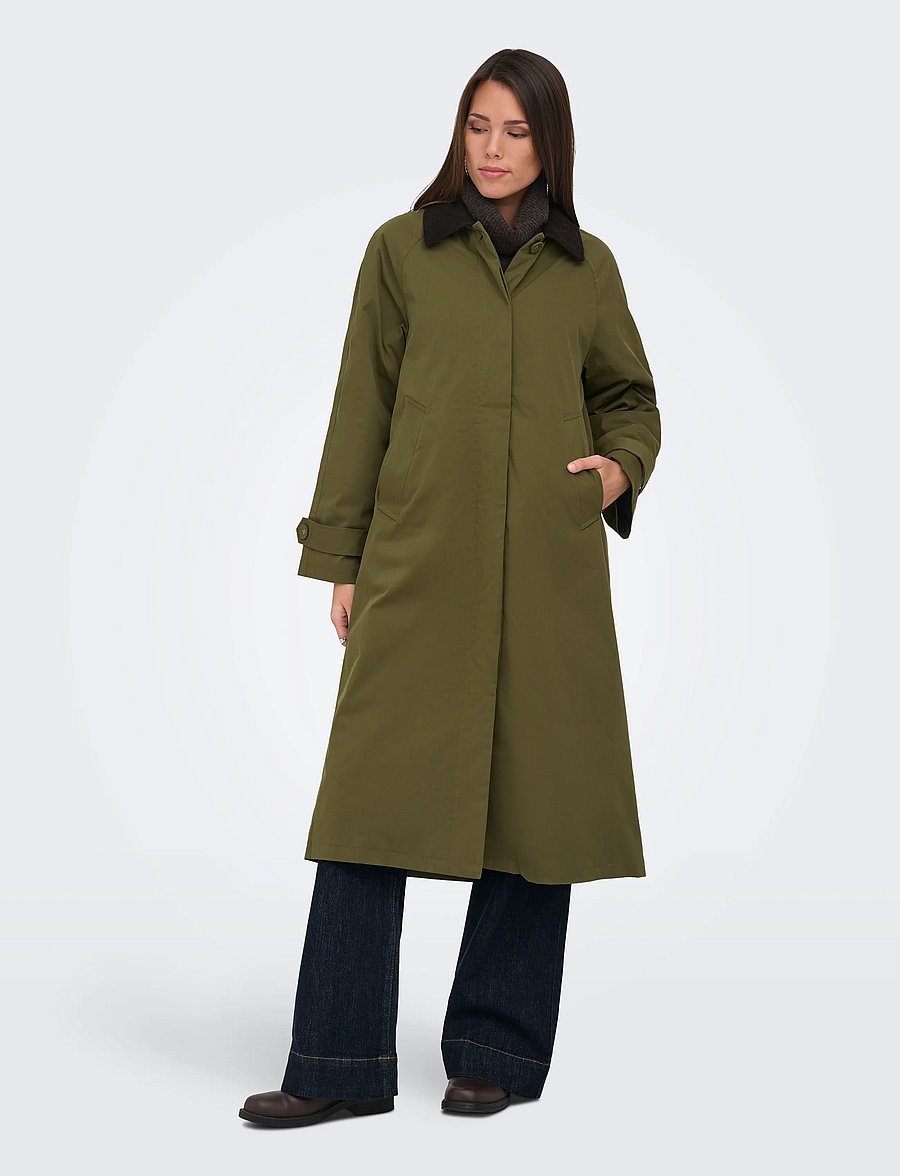 ONLY - ONLORCHID CORD MIX COAT OTW - tunna kappor - dark olive - 0