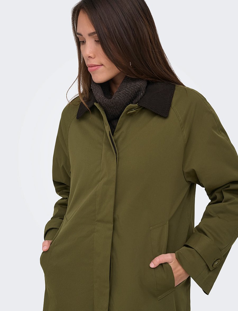 ONLY - ONLORCHID CORD MIX COAT OTW - tunna kappor - dark olive - 5