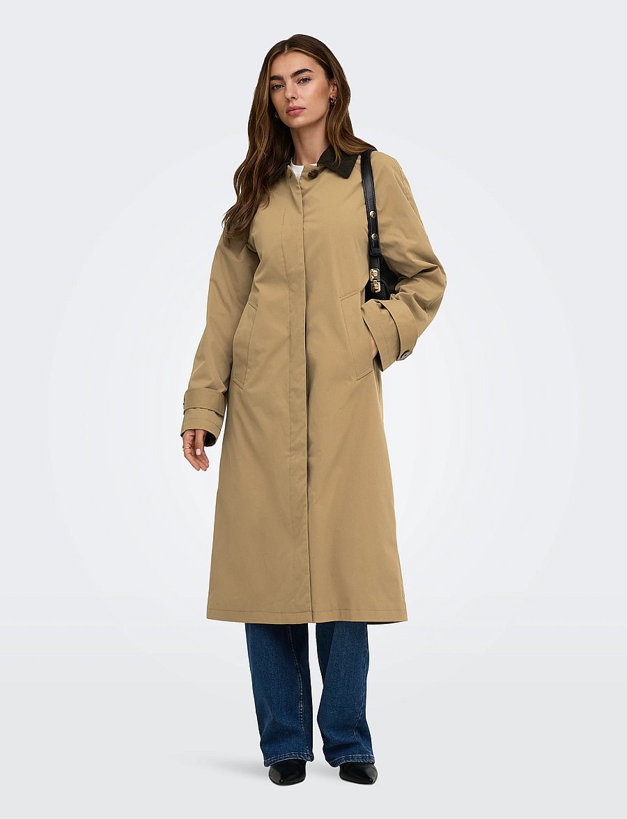 ONLY - ONLORCHID CORD MIX COAT OTW - leichte mäntel - otter - 0