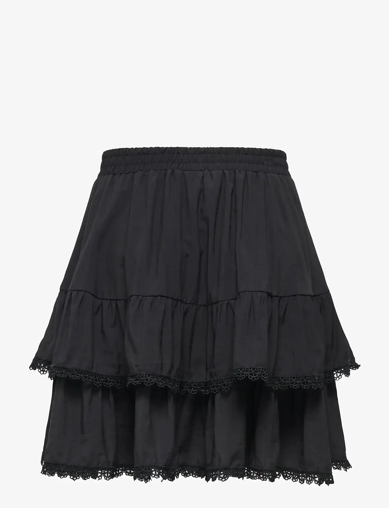 ONLY - ONLLUNA LAYER SHORT SKIRT WVN - miniseelikud - black - 1