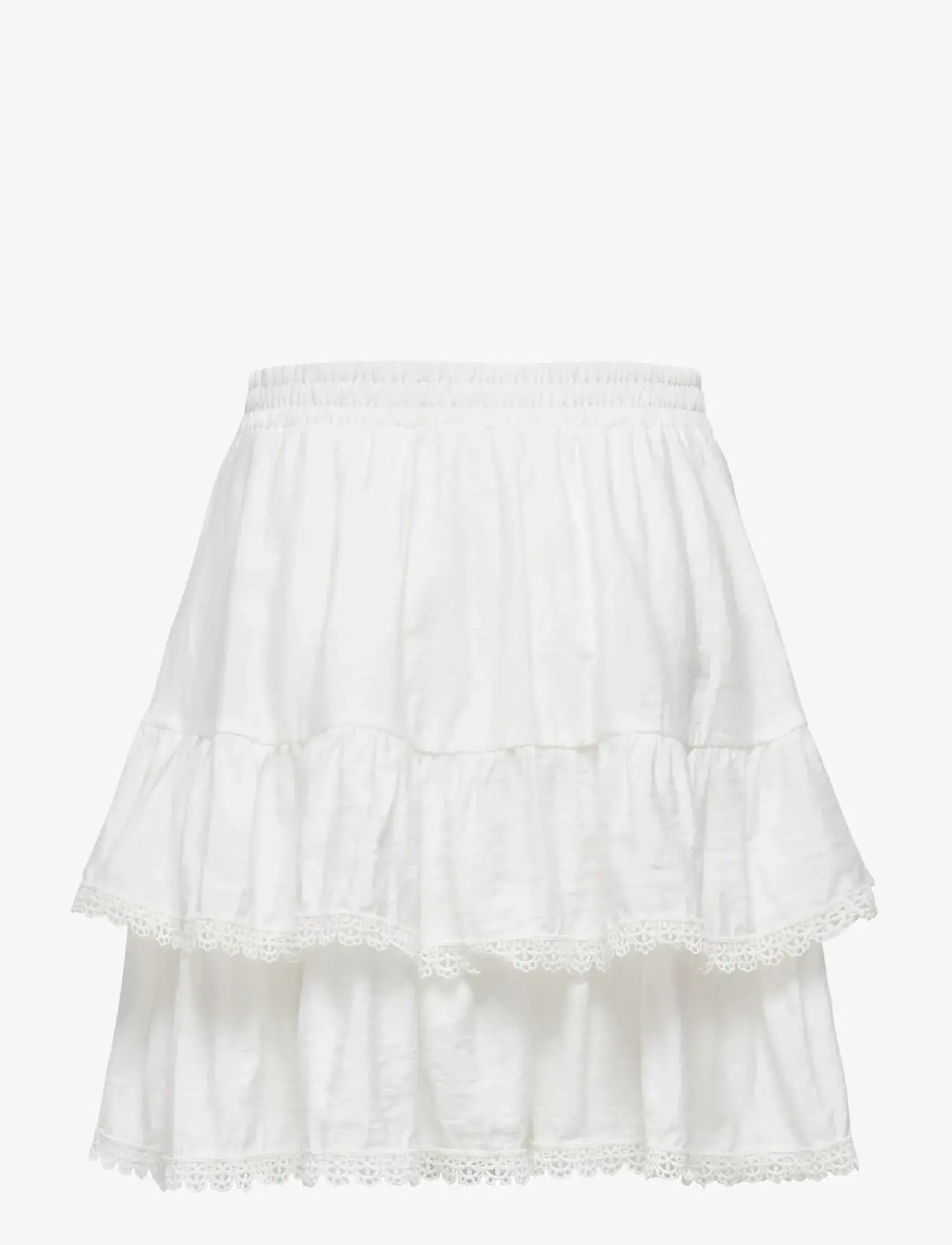 ONLY - ONLLUNA LAYER SHORT SKIRT WVN - korte nederdele - cloud dancer - 1
