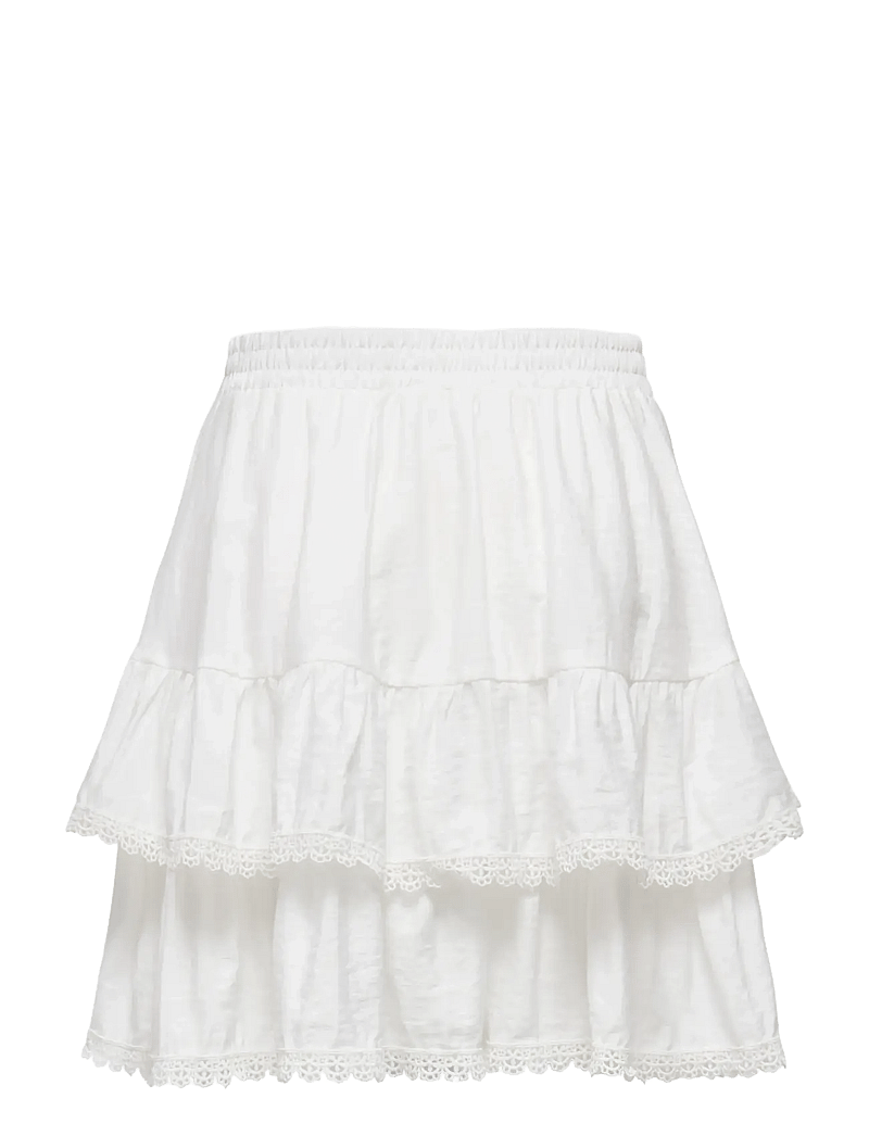 ONLY - ONLLUNA LAYER SHORT SKIRT WVN - kurze röcke - cloud dancer - 1