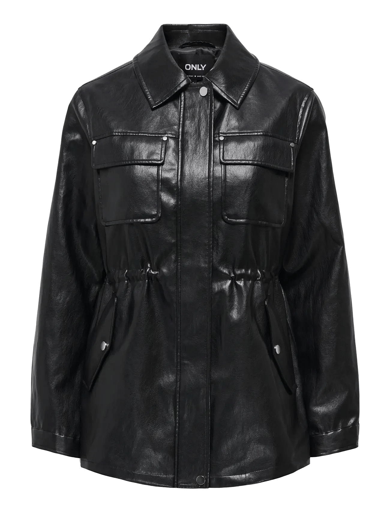 ONLY | Onlmini Faux Leath String Jacket Cc Otw | L