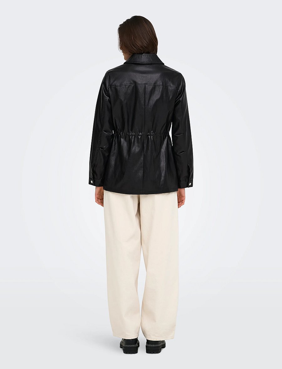 ONLY - ONLMINI FAUX LEATH STRING JACKET CC OTW - black - 3