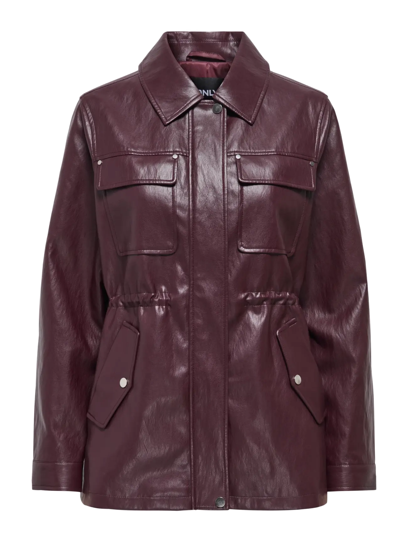 ONLY - ONLMINI FAUX LEATH STRING JACKET CC OTW - decadent chocolate - 1