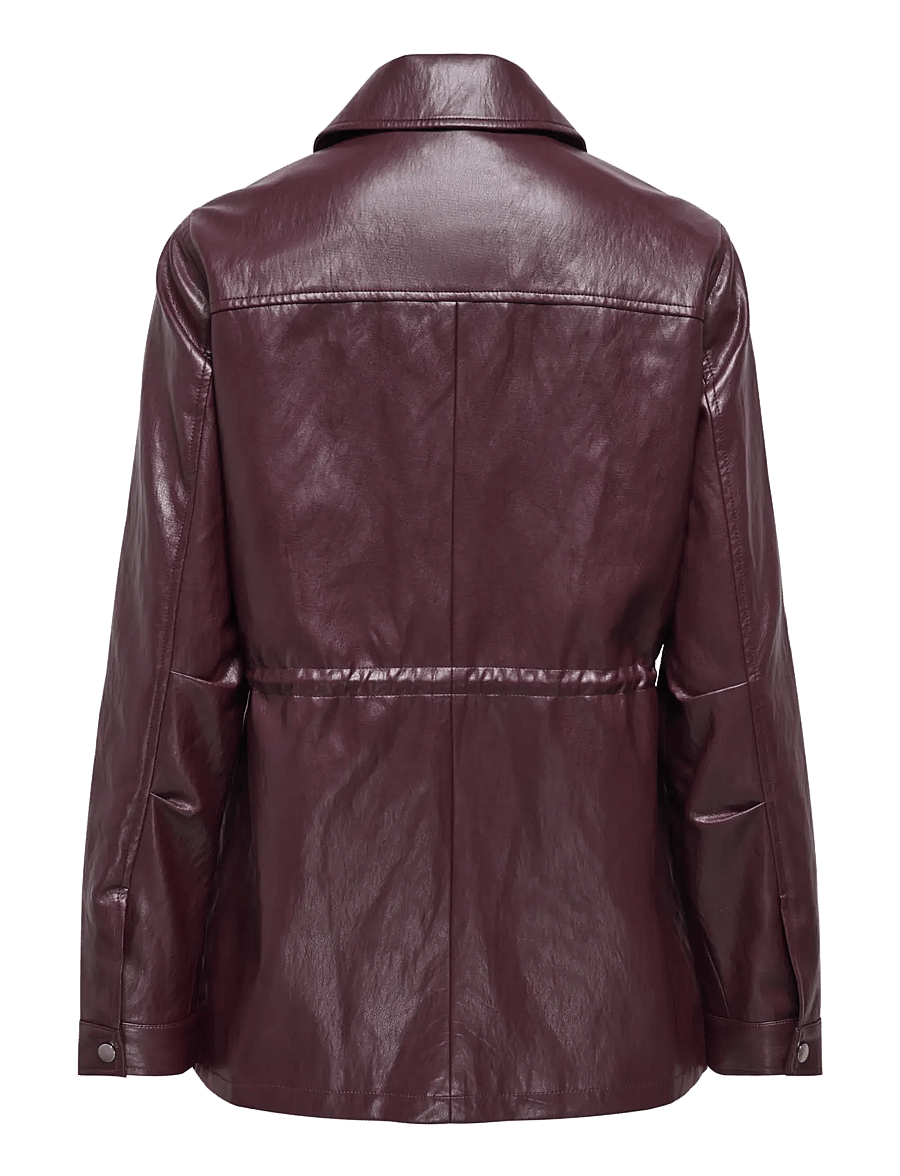 ONLY - ONLMINI FAUX LEATH STRING JACKET CC OTW - decadent chocolate - 2