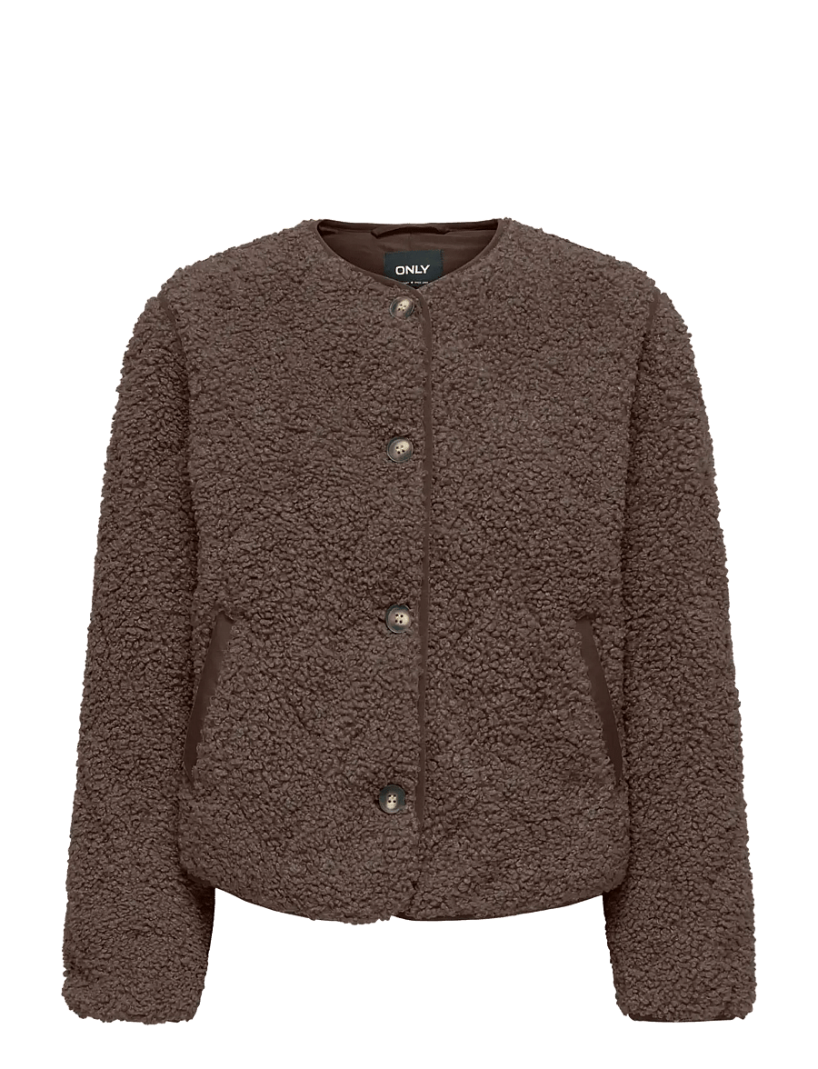 ONLY - ONLINES TEDDY JACKET CC OTW - fuskpäls - chocolate martini - 1