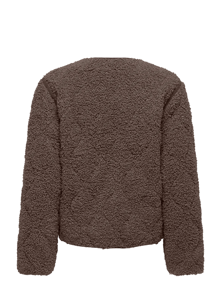 ONLY - ONLINES TEDDY JACKET CC OTW - fuskpäls - chocolate martini - 2