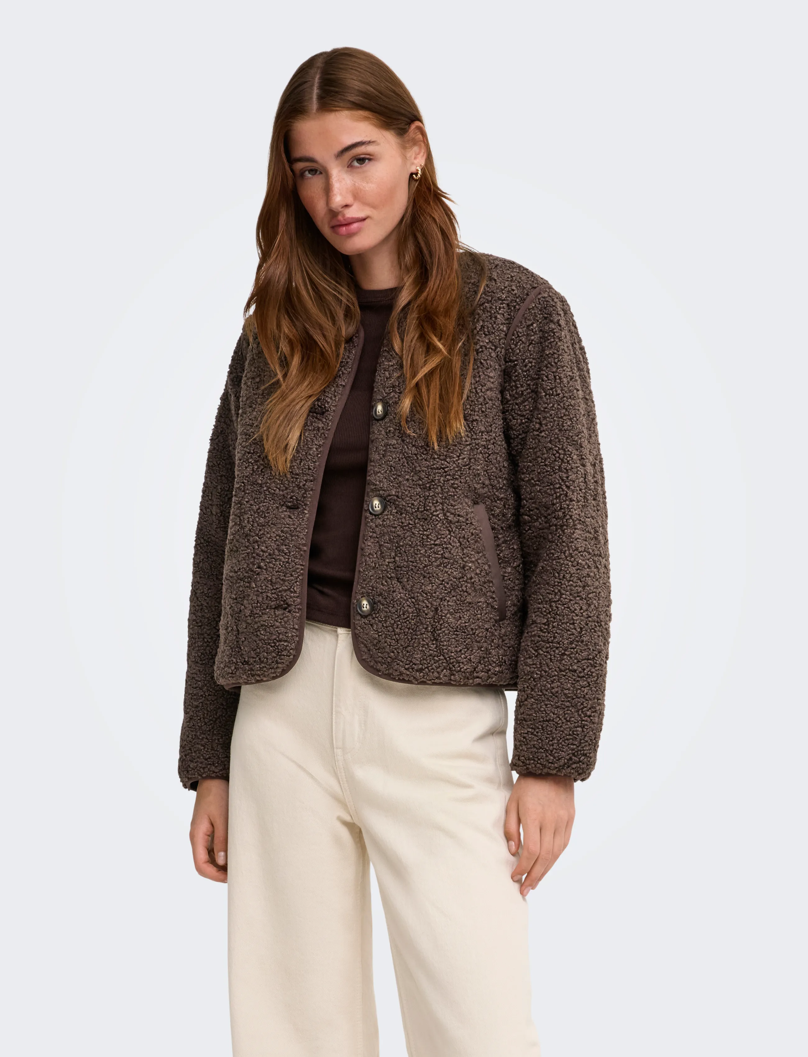ONLY ONLINES TEDDY JACKET CC OTW - Kläder - CHOCOLATE MARTINI / brown