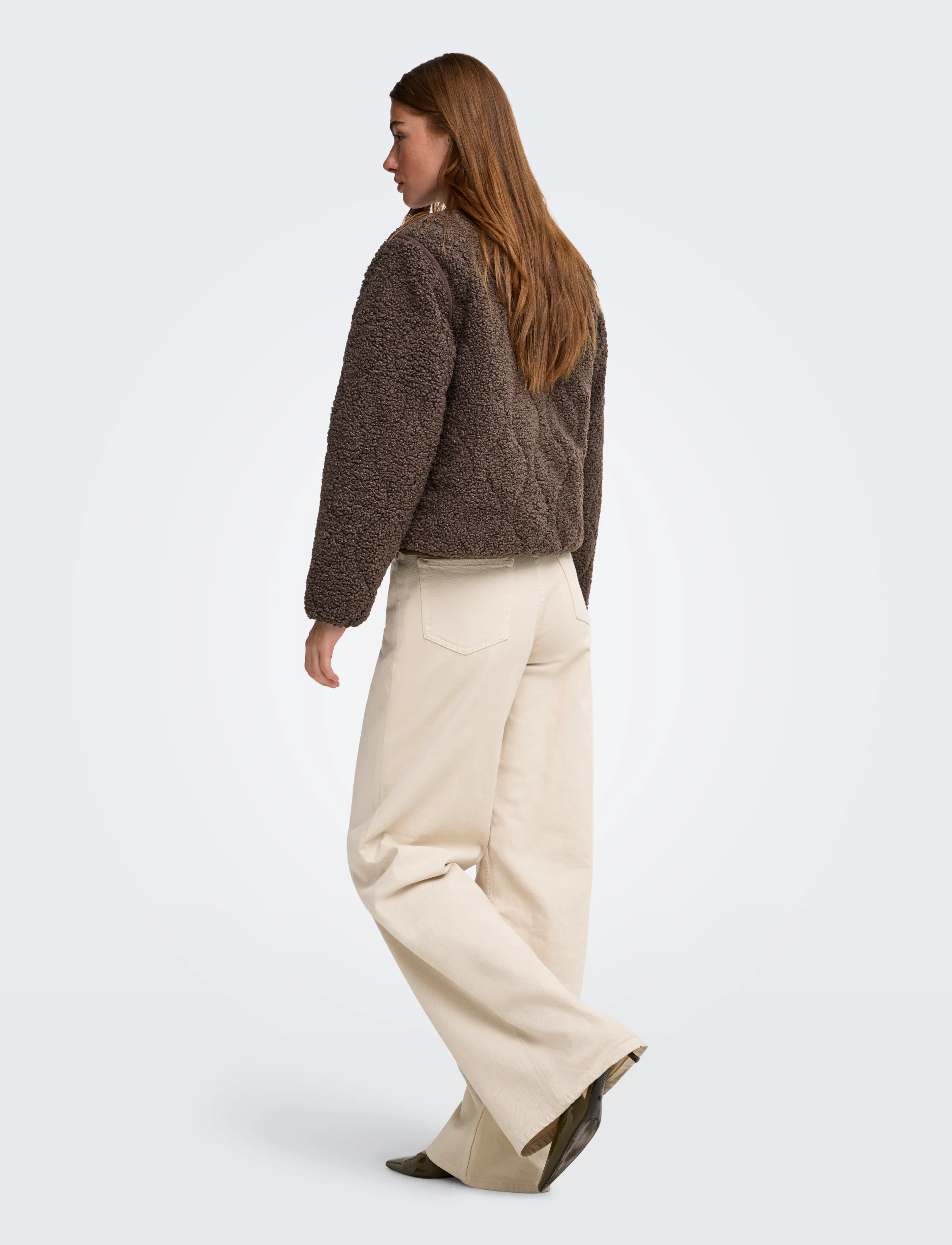 ONLY - ONLINES TEDDY JACKET CC OTW - fuskpäls - chocolate martini - 3