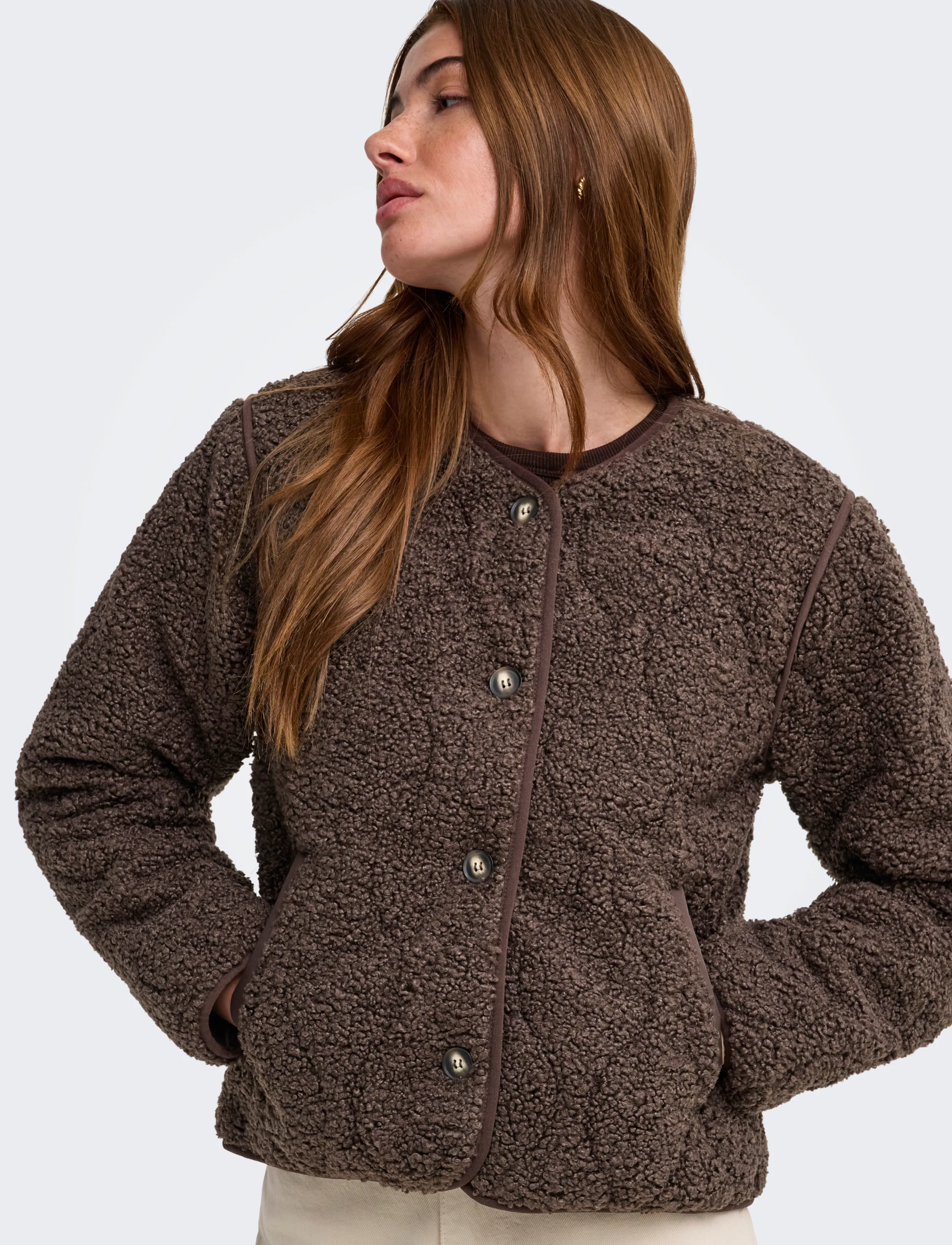 ONLY Onlines Teddy Jacket Cc Otw jackor dam – bild 6