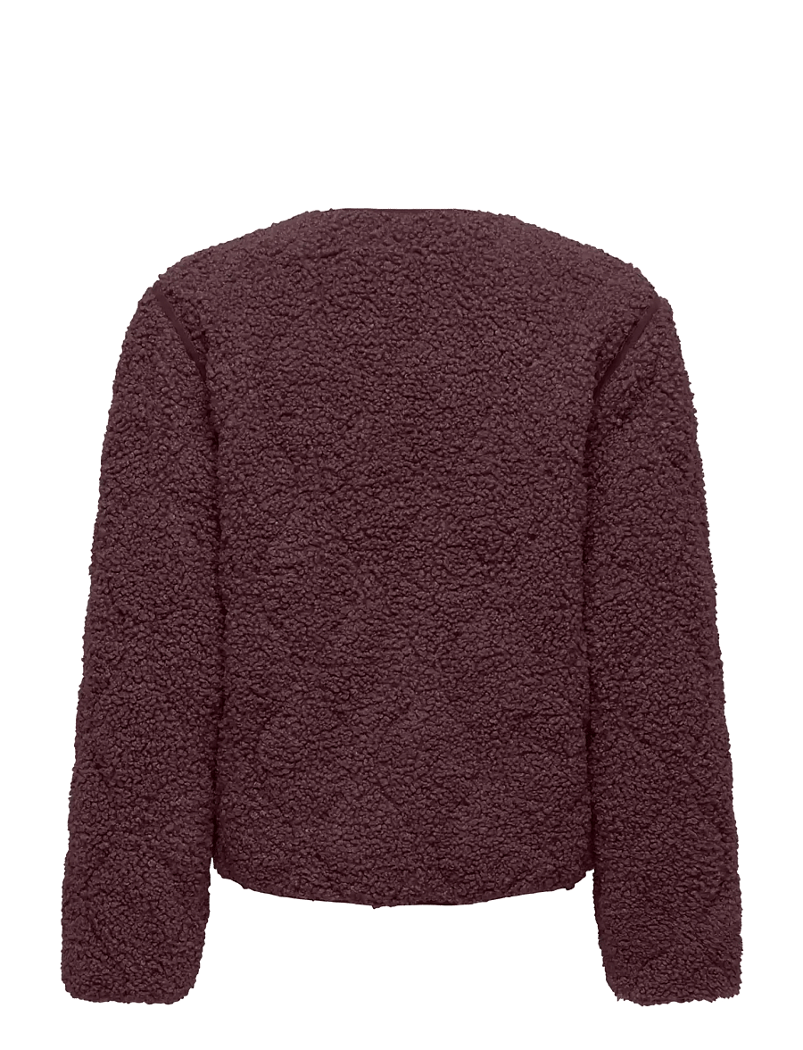 ONLY - ONLINES TEDDY JACKET CC OTW - kunstpelz - fudge - 1