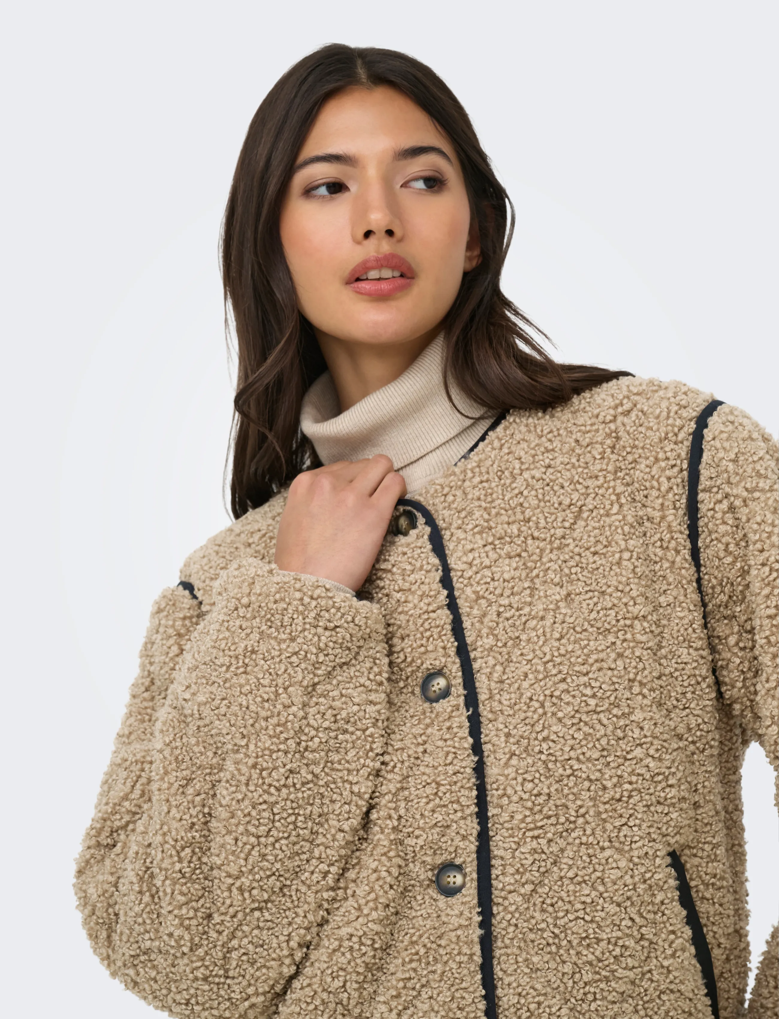 ONLY Onlines Teddy Jacket Cc Otw jackor dam – bild 6