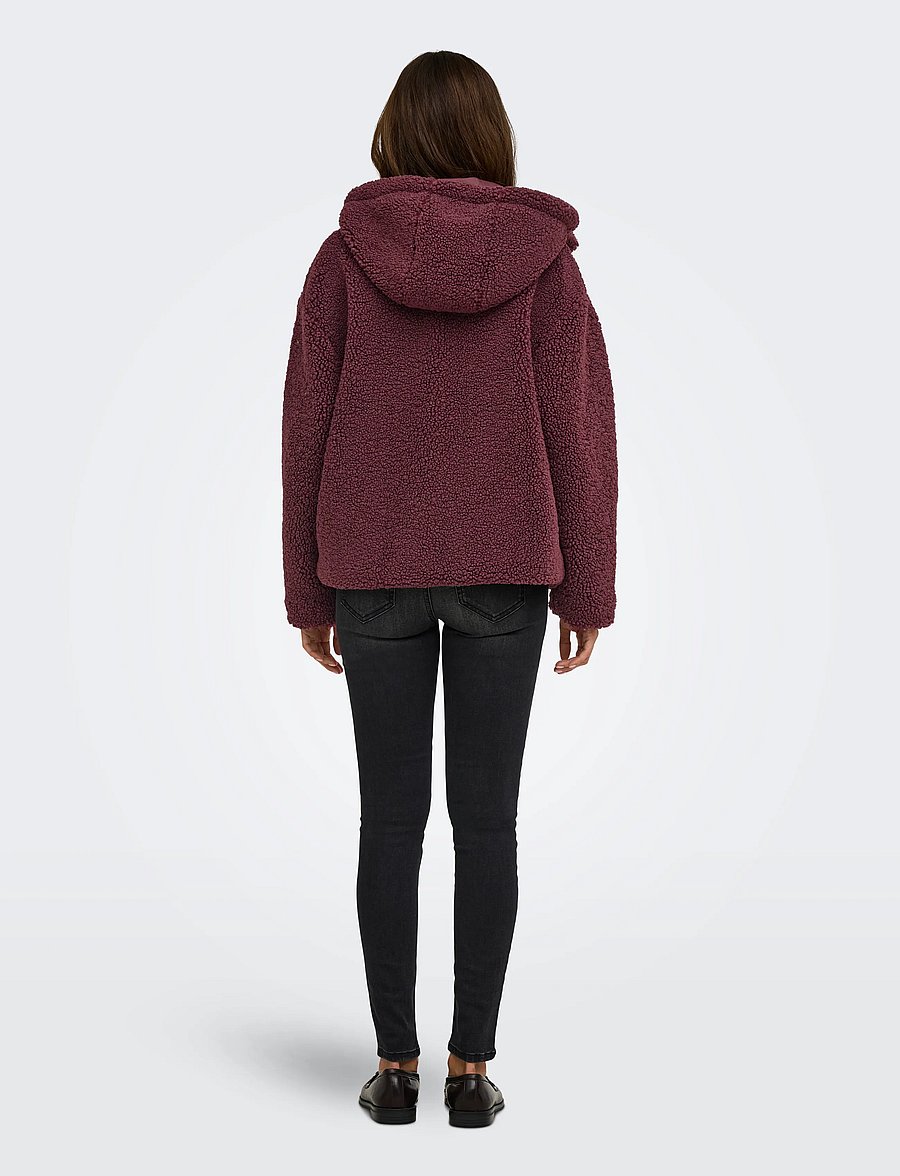 ONLY - ONLASPEN HOOD TEDDY JACKET CC OTW - faux fur - decadent chocolate - 3