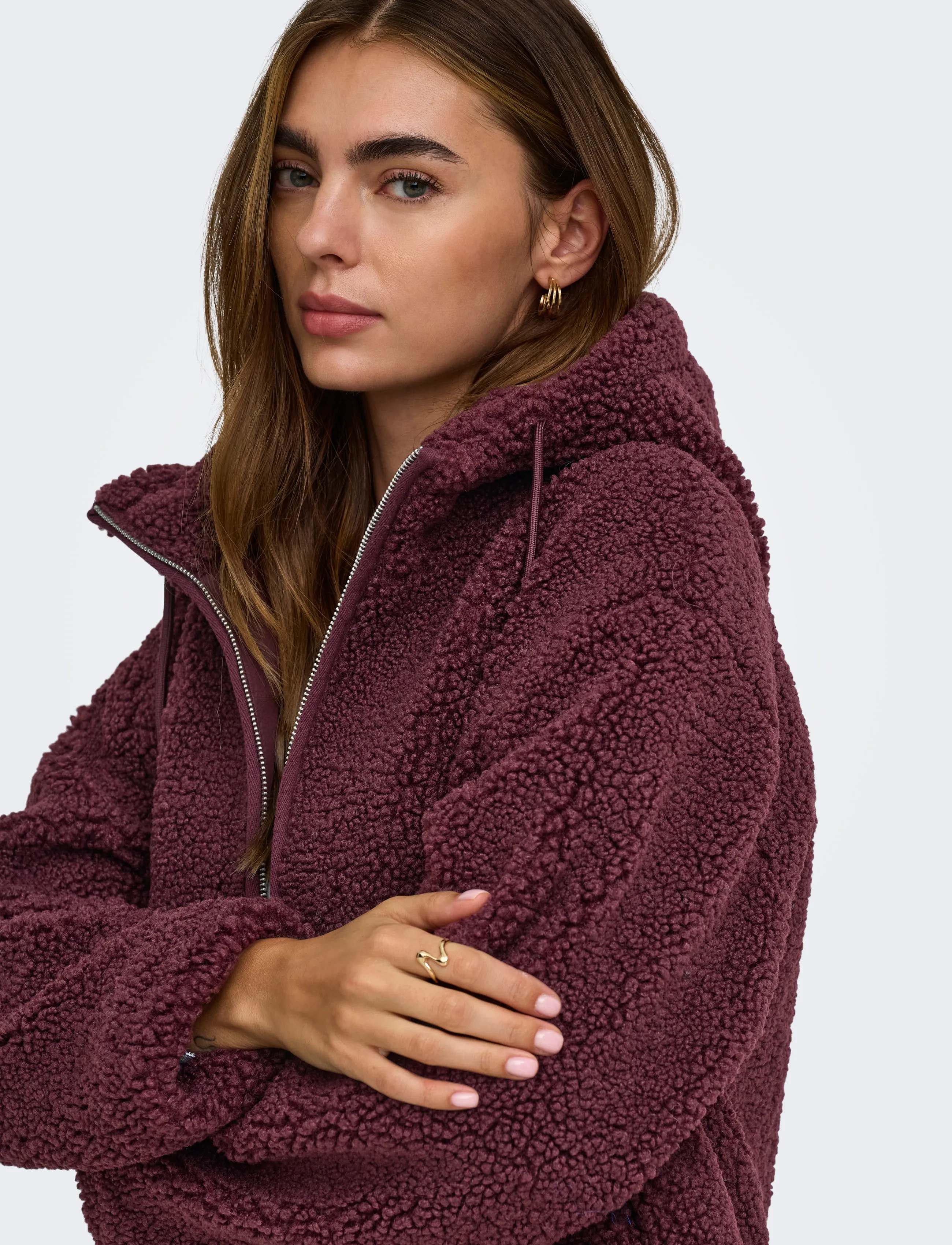 ONLY - ONLASPEN HOOD TEDDY JACKET CC OTW - faux fur - decadent chocolate - 5