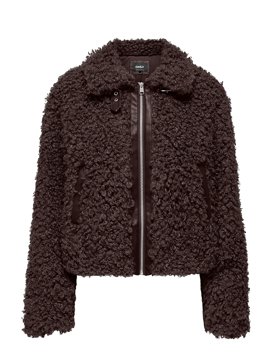 ONLY - ONLTILDA TEDDY JACKET CC OTW - fuskpäls - chocolate torte - 0