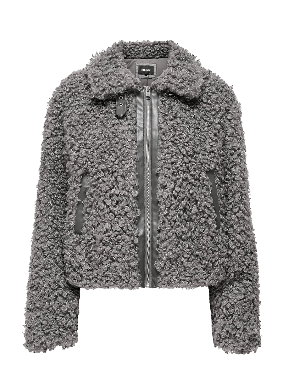 ONLY - ONLTILDA TEDDY JACKET CC OTW - fuskpäls - dark shadow - 0