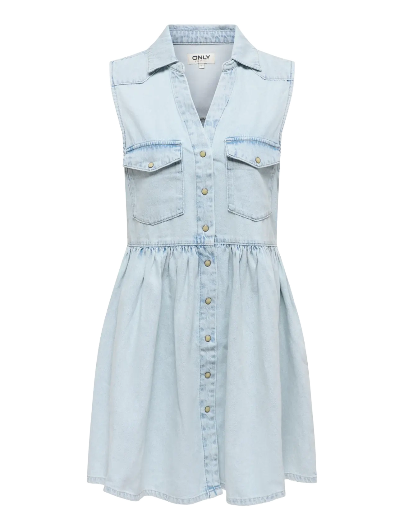 ONLY ONLCYRUS SL SHORT DNM DRESS AKM - Kjoler - LIGHT BLUE DENIM / blue