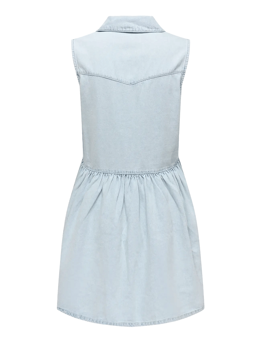 ONLY - ONLCYRUS SL SHORT DNM DRESS AKM - skjortekjoler - light blue denim - 2