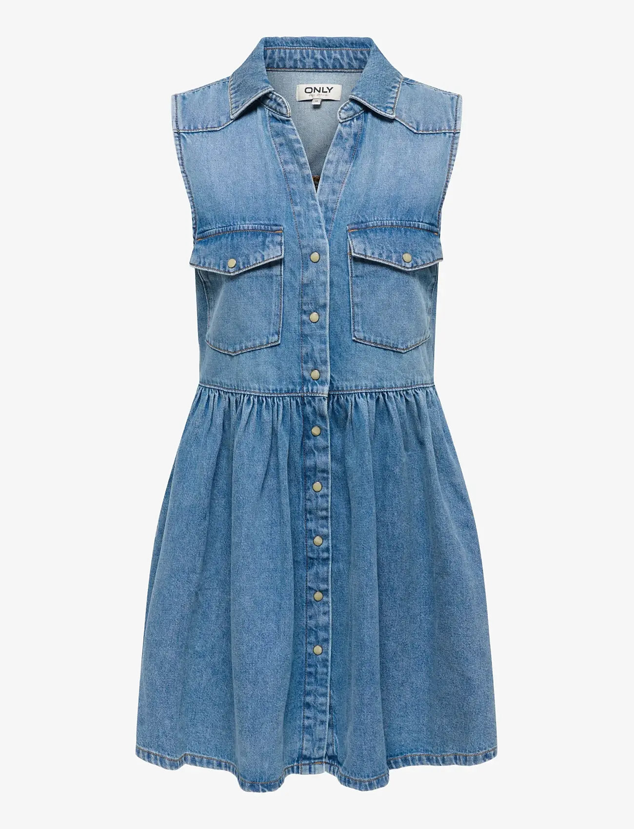 ONLY ONLCYRUS SL SHORT DNM DRESS AKM - Kleidung - MEDIUM BLUE DENIM / blue