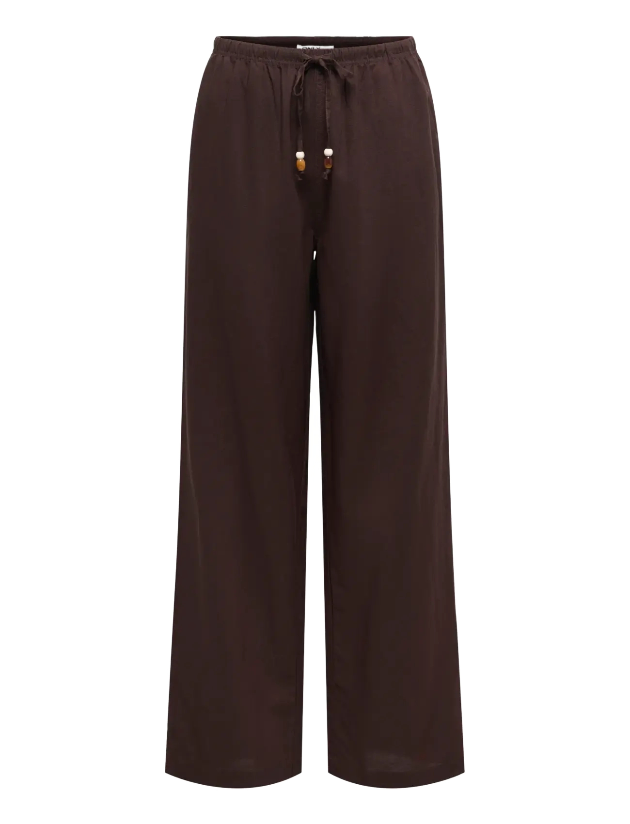 ONLY - ONLISOLA MW PULL-UP WIDE PANT PNT - coffee bean - 1