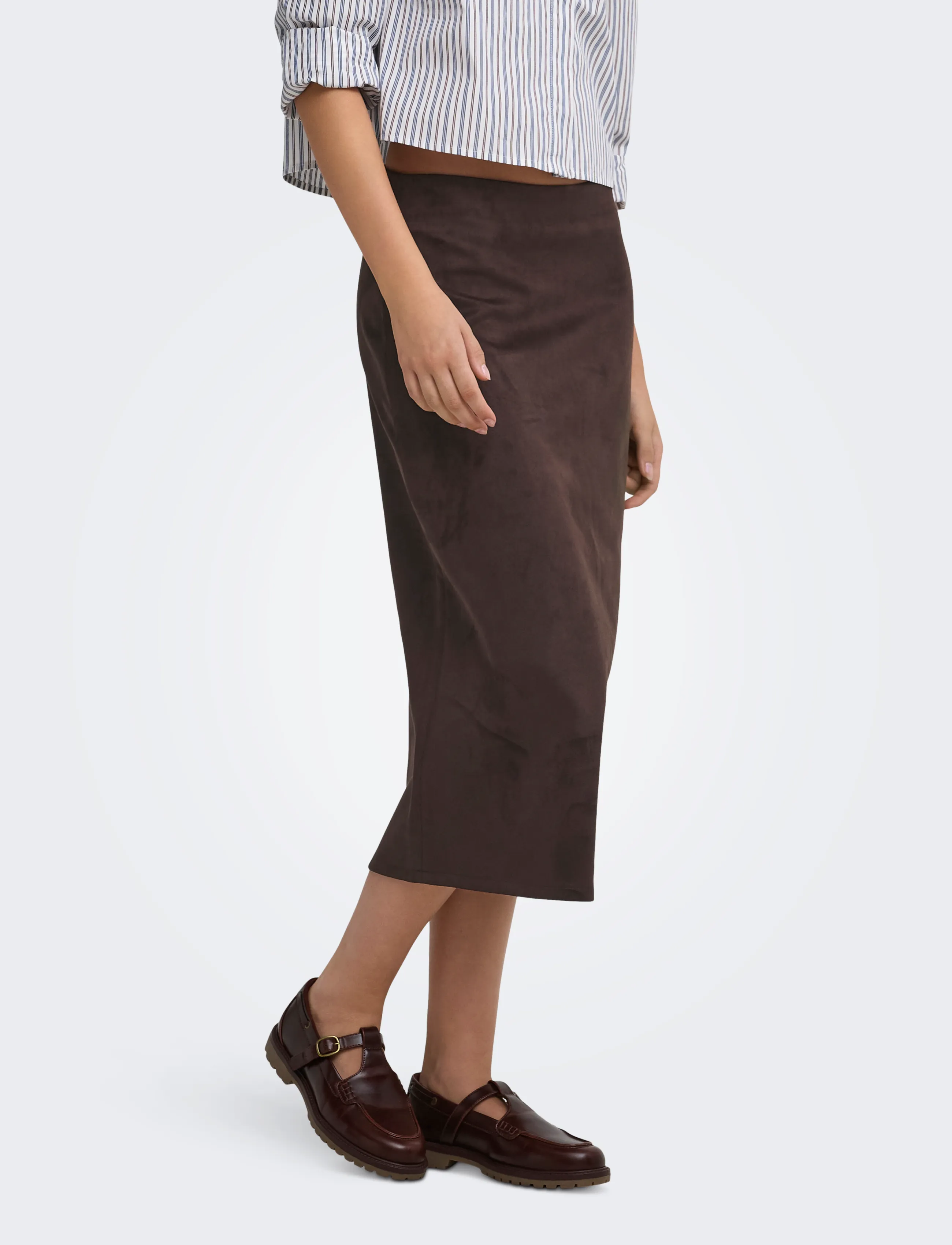ONLY ONLDIANE FAUX SUEDE SKIRT CC OTW - Kjolar - COFFEE BEAN / brown