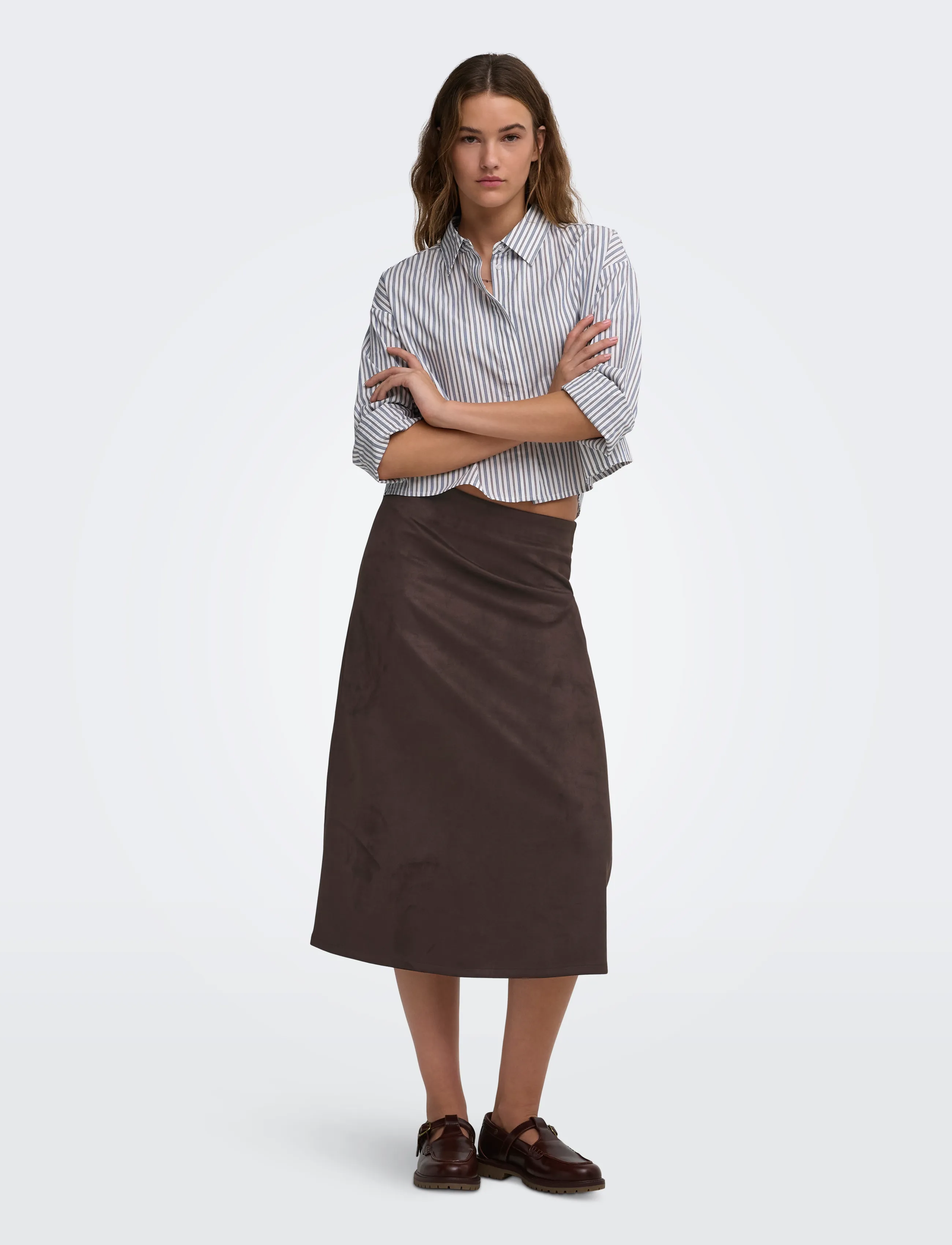 ONLY - ONLDIANE FAUX SUEDE SKIRT CC OTW - midi kjolar - coffee bean - 3