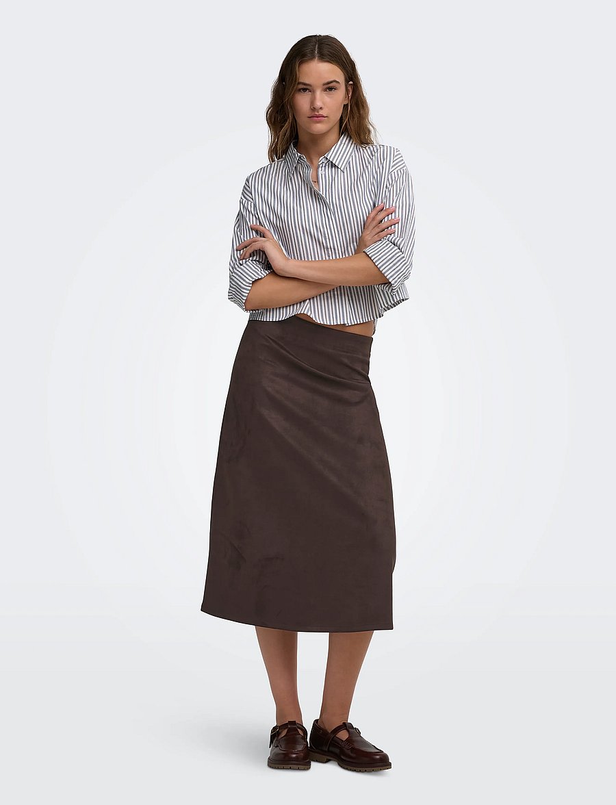 ONLY - ONLDIANE FAUX SUEDE SKIRT CC OTW - midi kjolar - coffee bean - 3